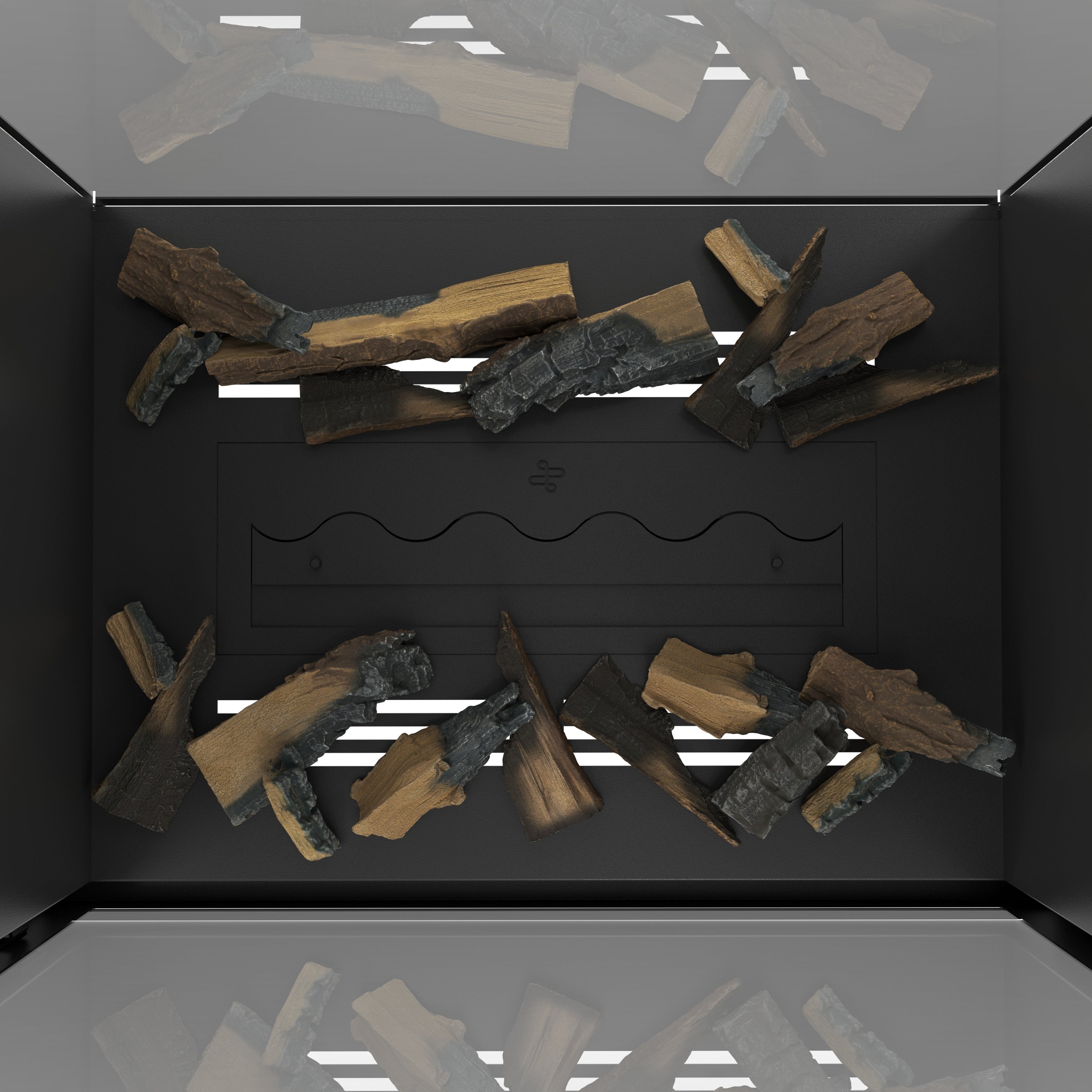 Image of Fame Vertical See-Through Fireplace Full Glass 80 x 200 cm