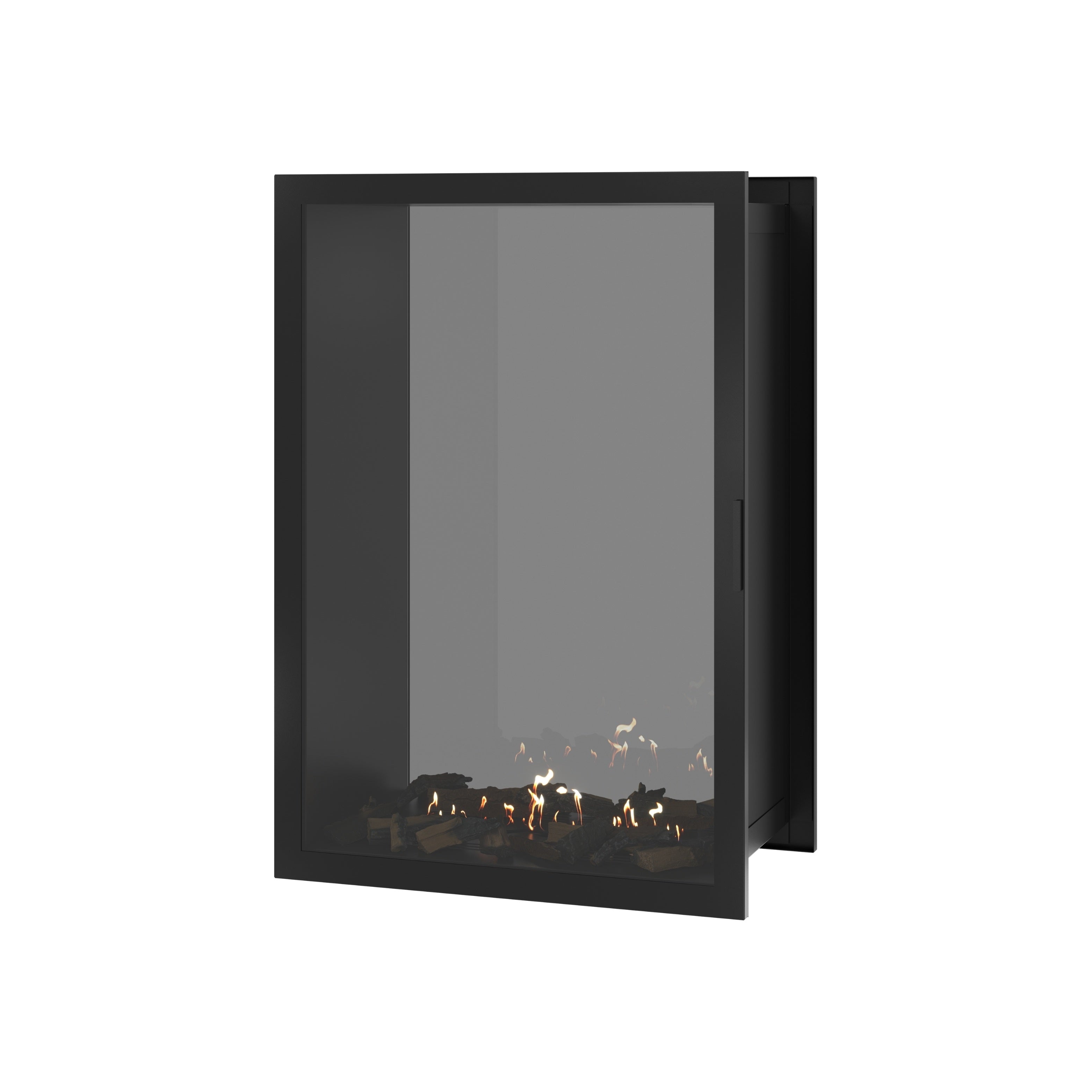 Image of Fame Vertical See-Through Fireplace Full Glass 90 x 100 cm