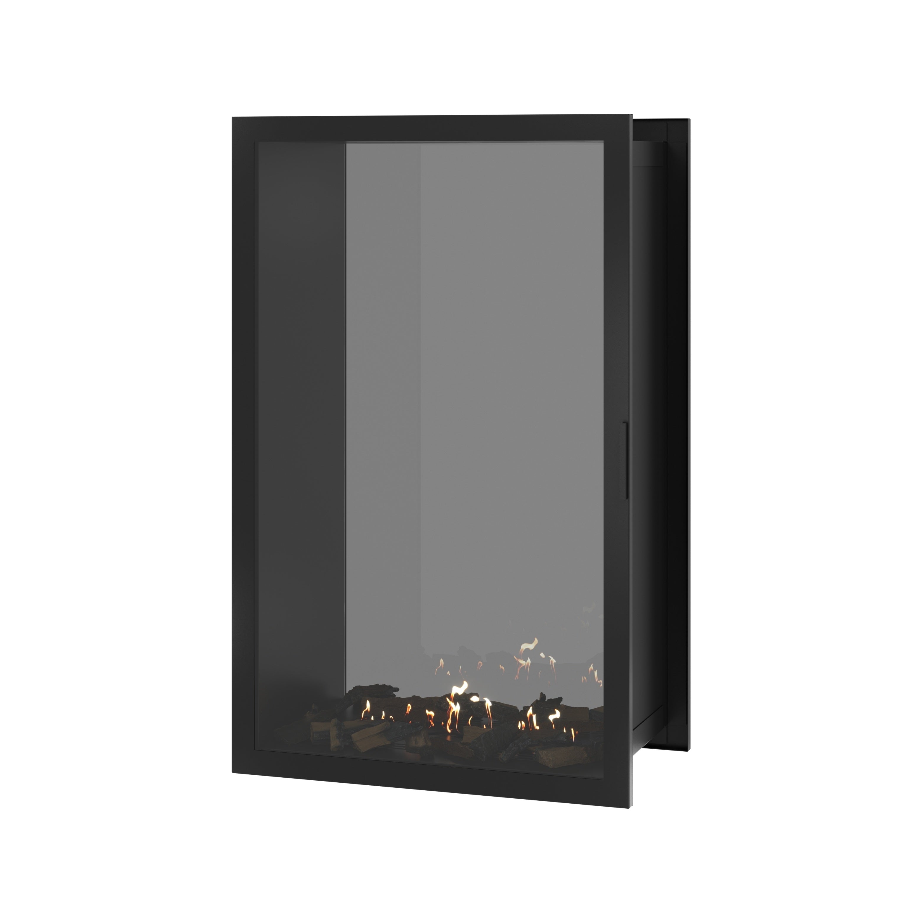 Image of Fame Vertical See-Through Fireplace Full Glass 90 x 120 cm
