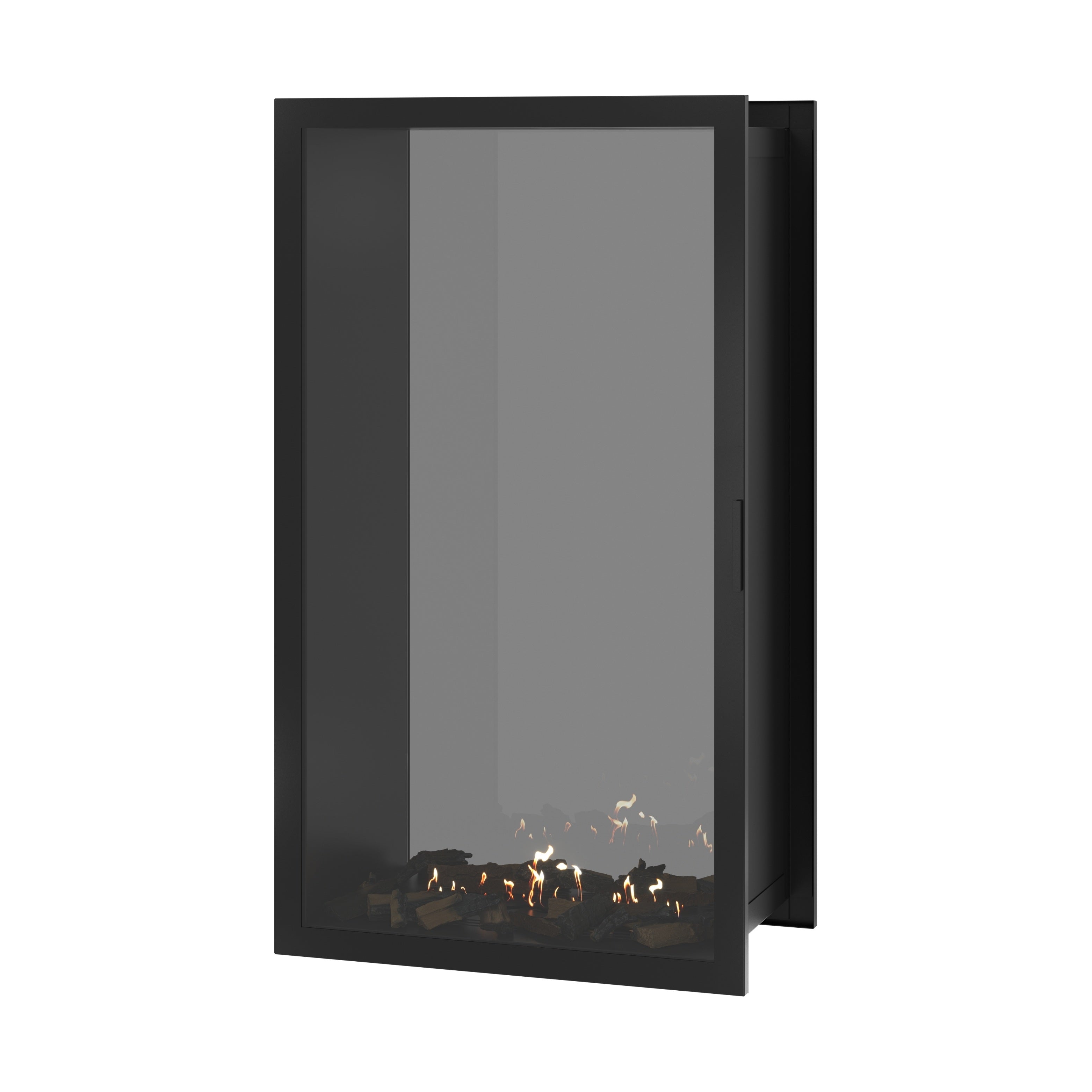 Image of Fame Vertical See-Through Fireplace Full Glass 90 x 160 cm