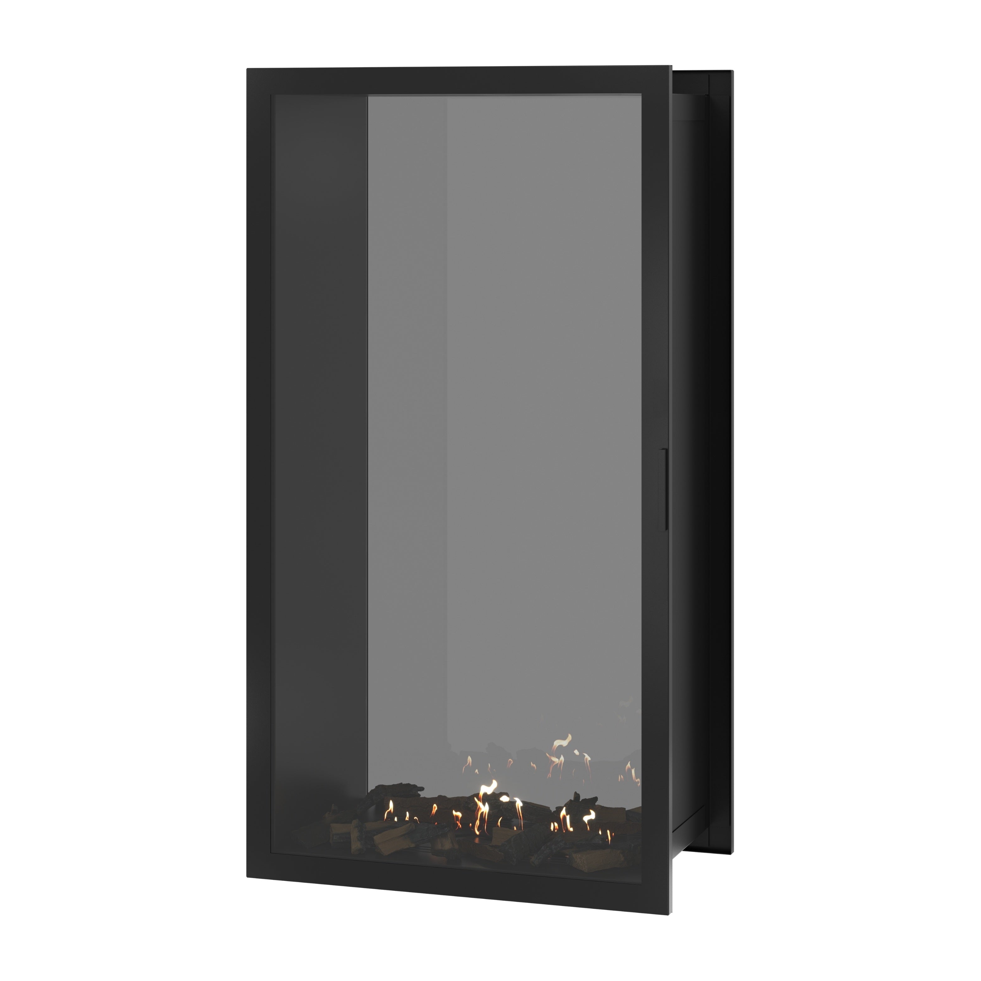 Image of Fame Vertical See-Through Fireplace Full Glass 90 x 180 cm