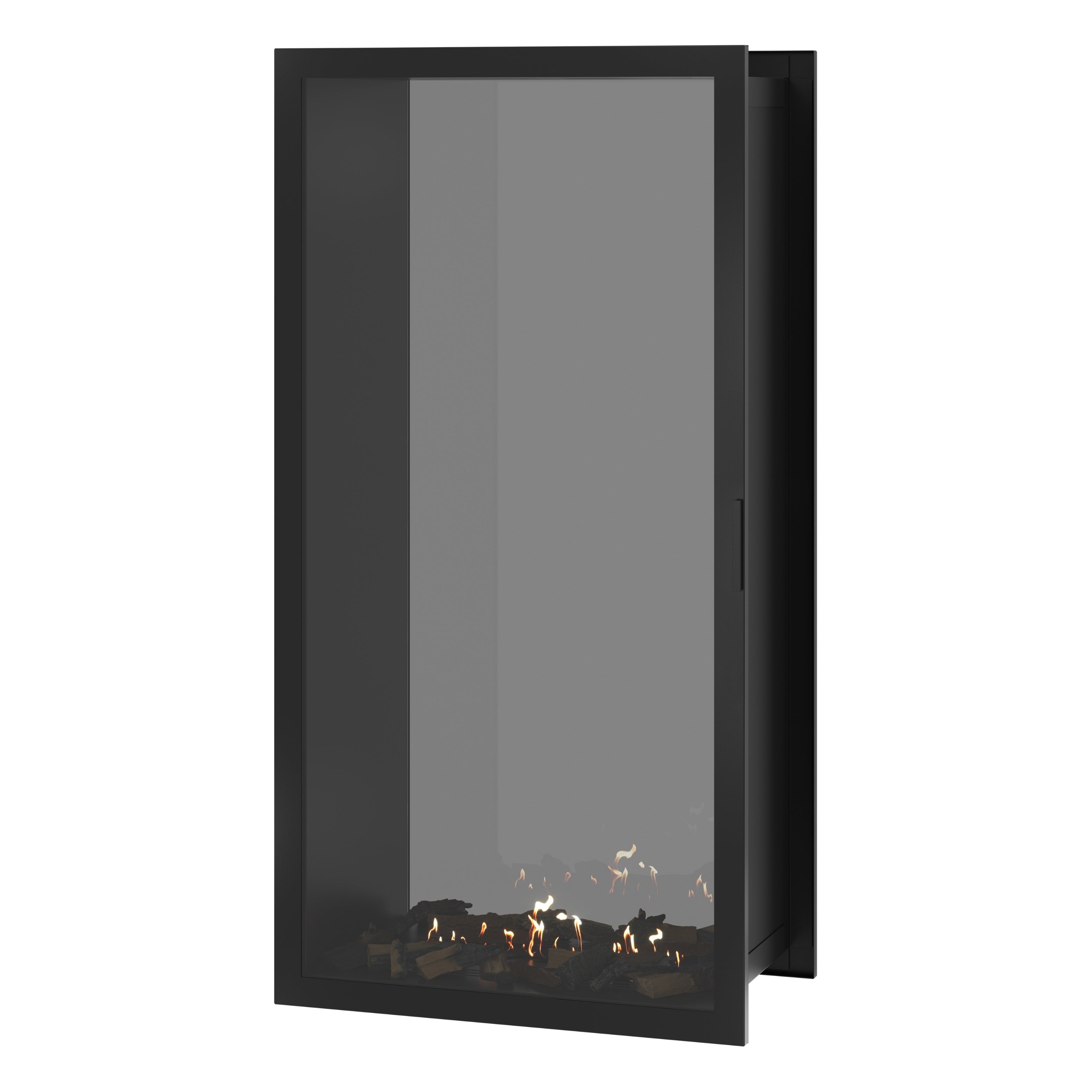 Image of Fame Vertical See-Through Fireplace Full Glass 90 x 200 cm