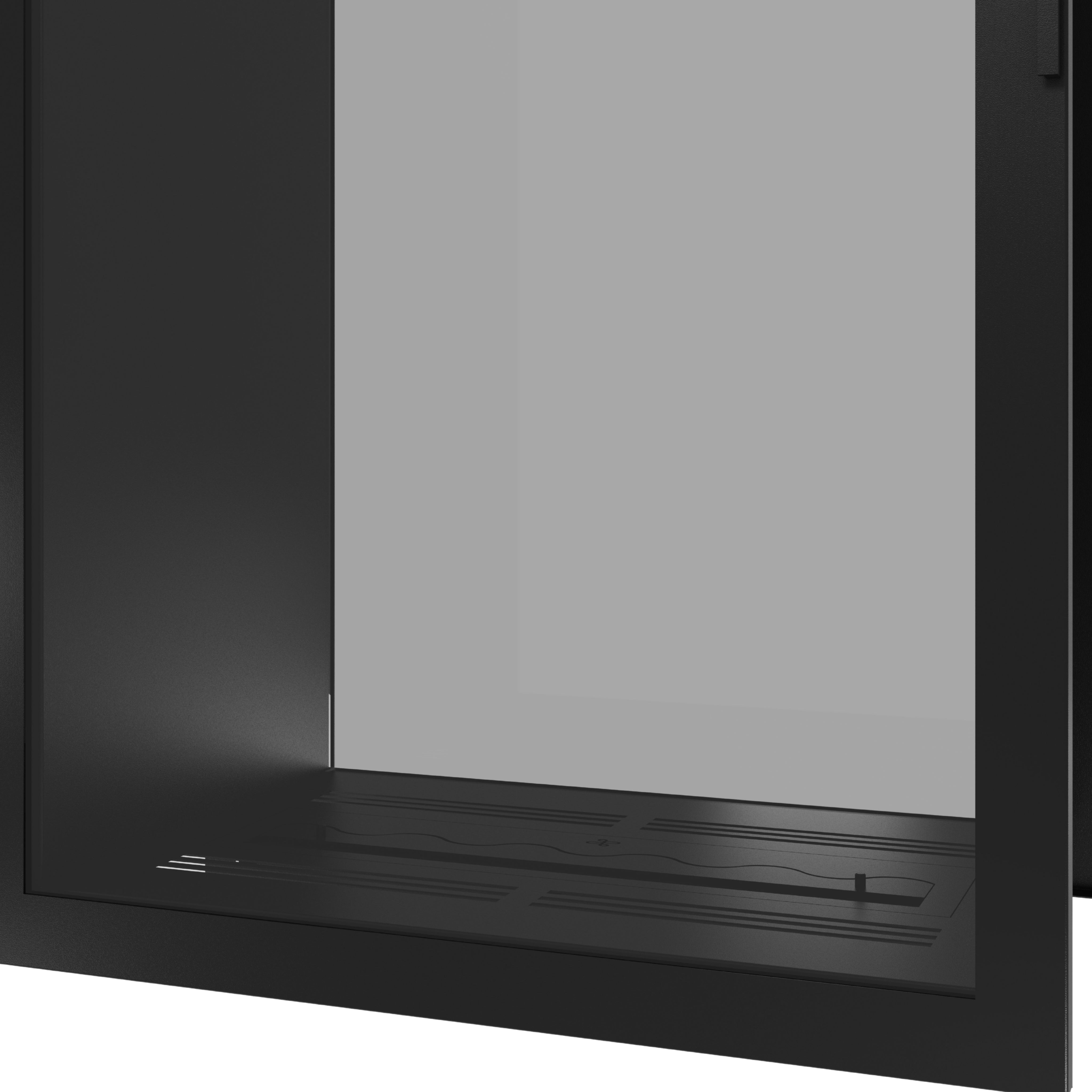Image of Fame Vertical See-Through Fireplace Full Glass 80 x 120 cm