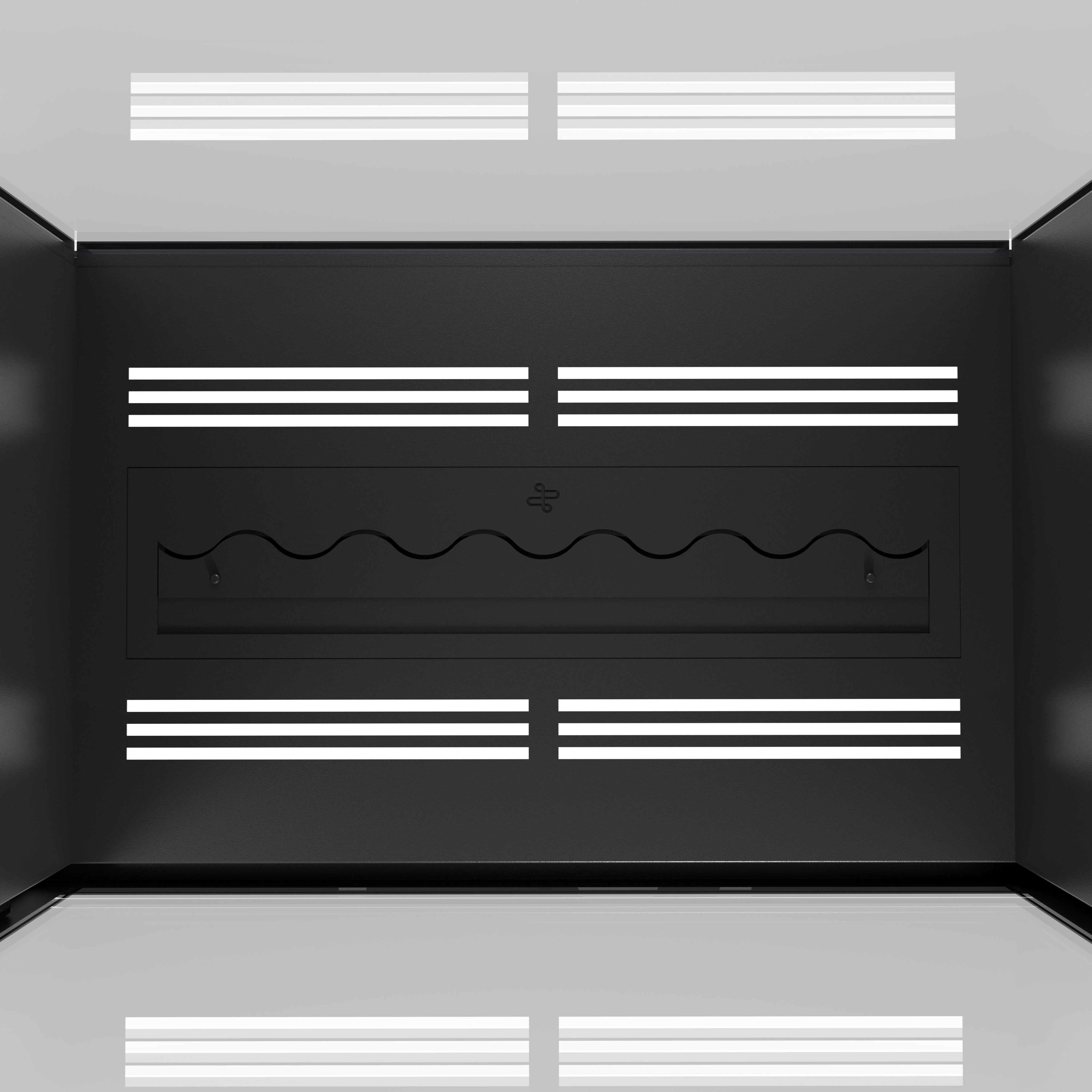 Image of Fame Vertical See-Through Fireplace Full Glass 90 x 140 cm