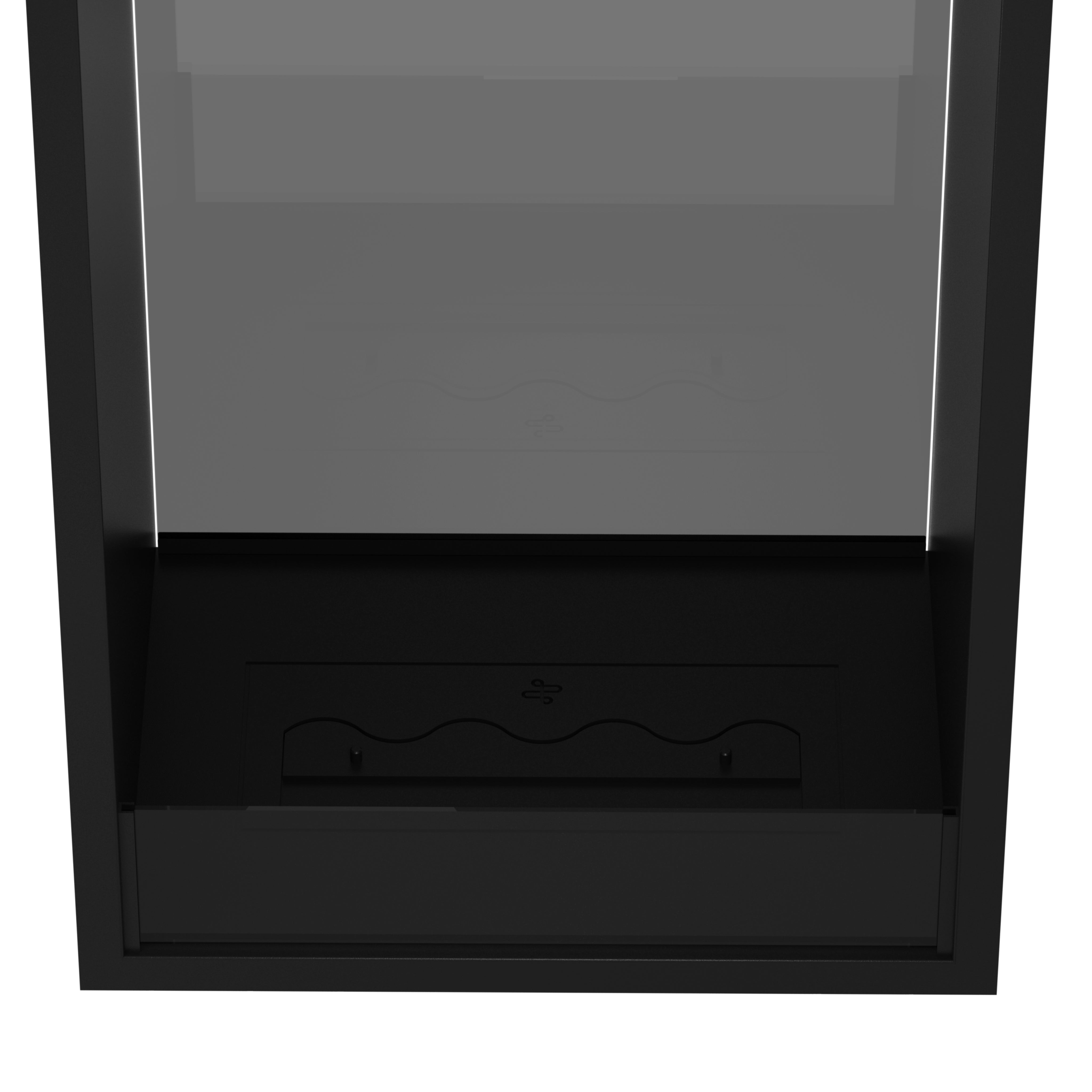 Image of Fame Vertical See-Through Fireplace Single Full Glass 60 x 140 cm