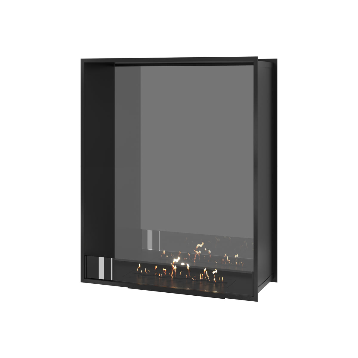 Fame Vertical See-Through Fireplace Single Full Glass 100 x 100 cm