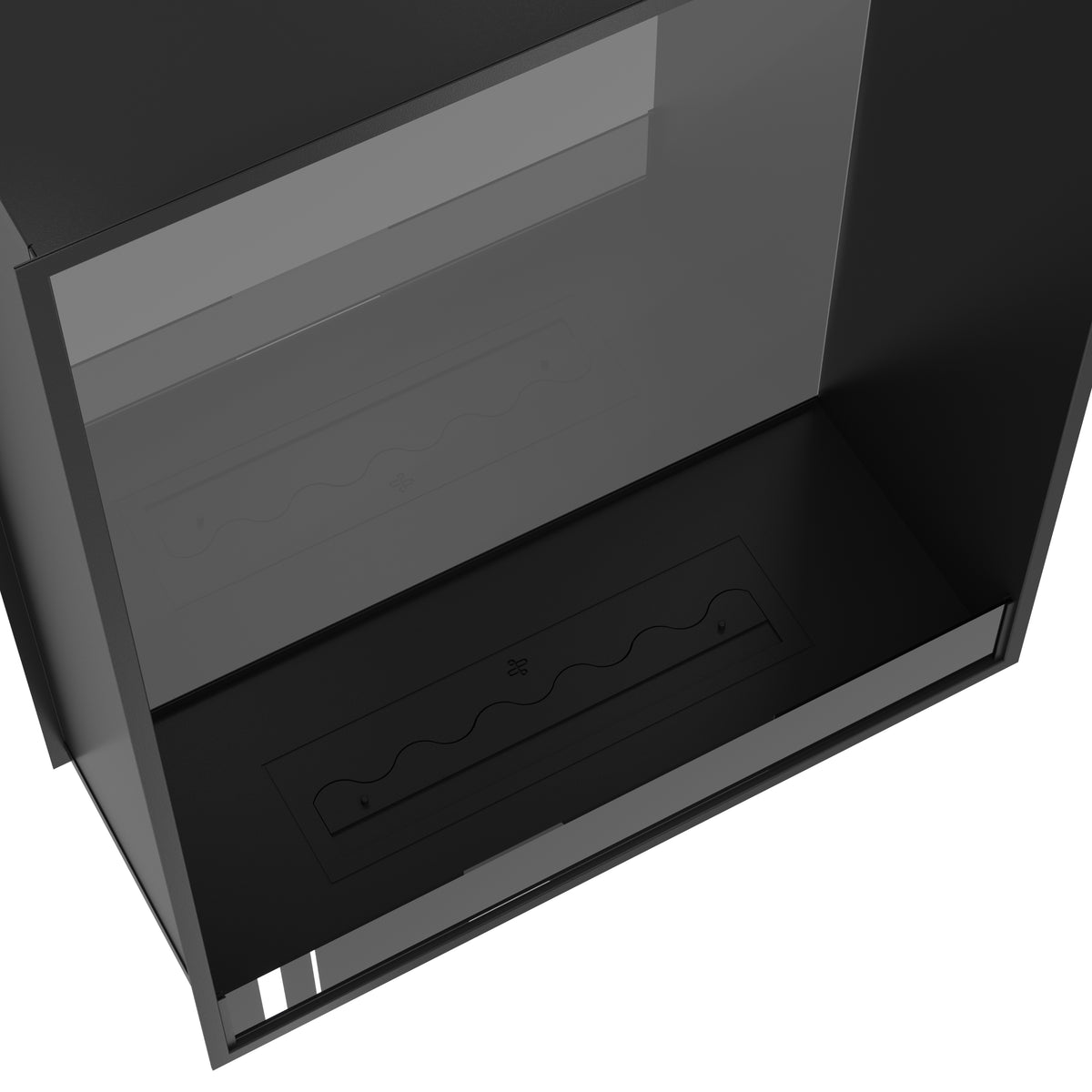 Fame Vertical See-Through Fireplace Single Full Glass 100 x 120 cm