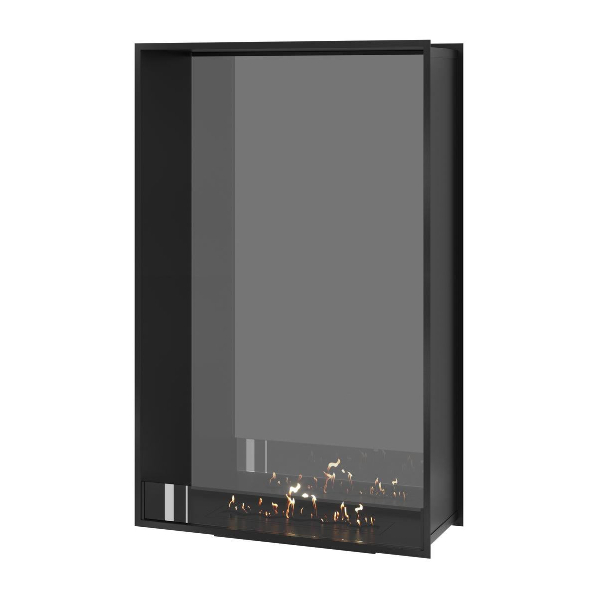 Fame Vertical See-Through Fireplace Single Full Glass 100 x 180 cm