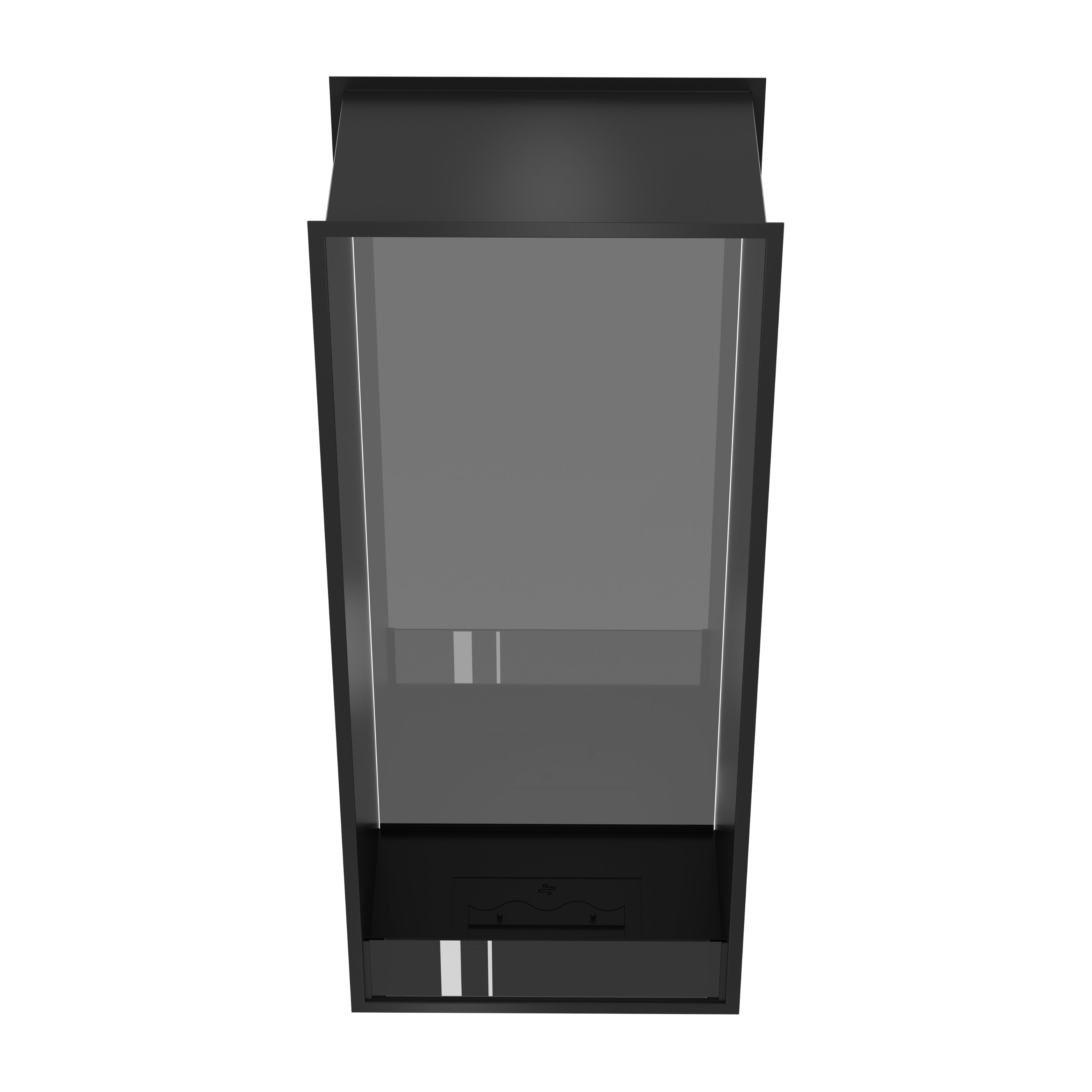 Image of Fame Vertical See-Through Fireplace Single Full Glass 60 x 100 cm