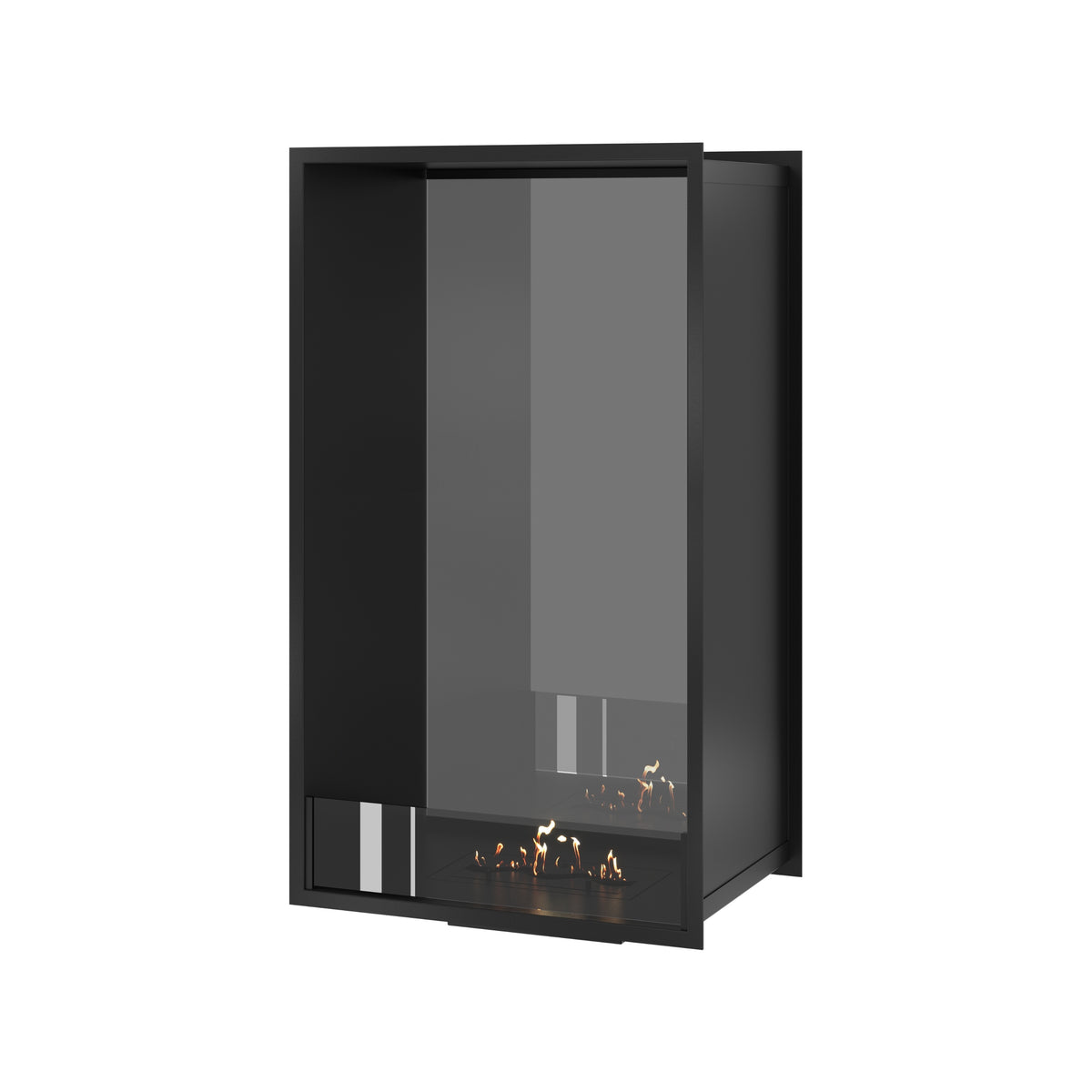 Fame Vertical See-Through Fireplace Single Full Glass 60 x 120 cm