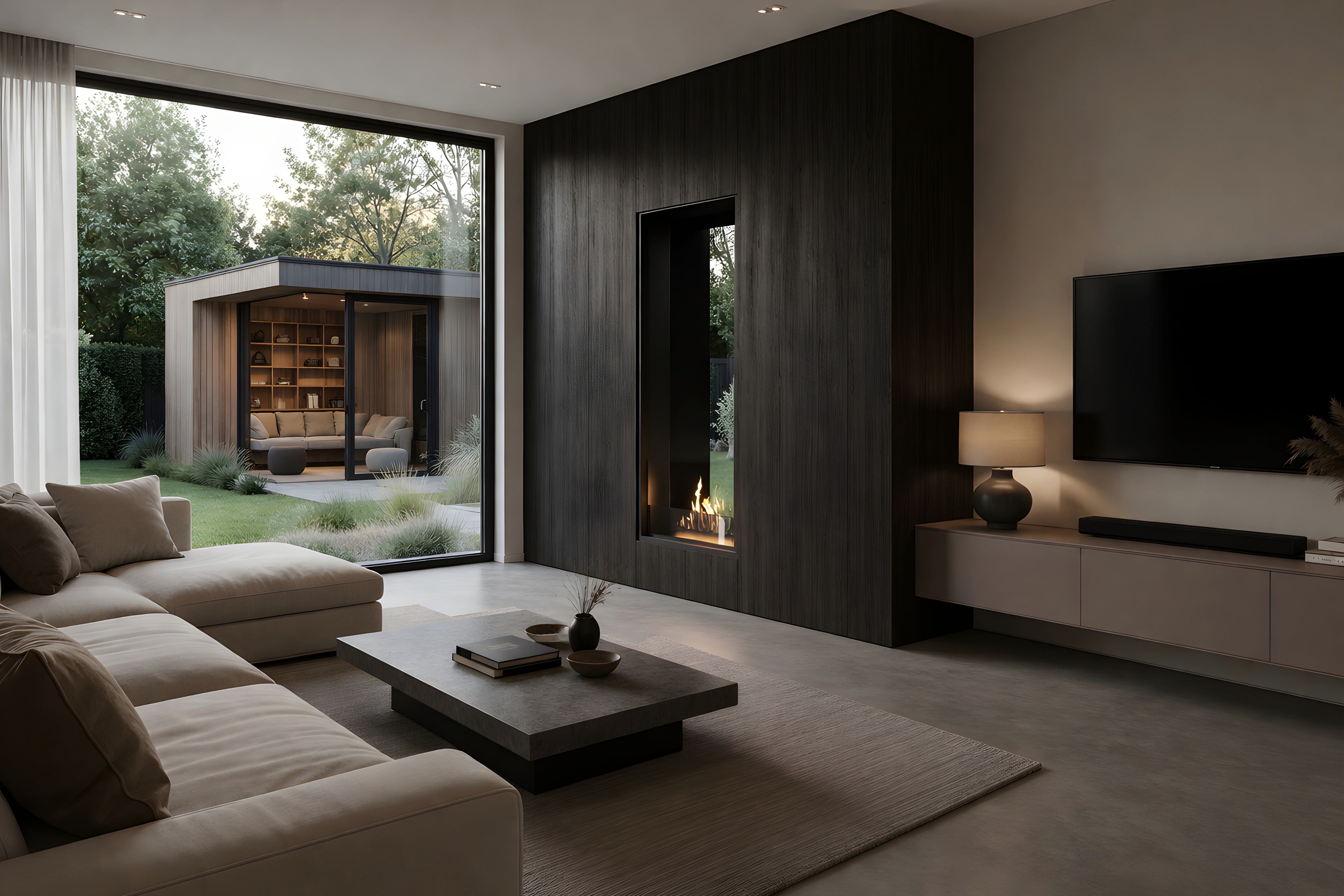 Image of Fame Vertical See-Through Fireplace Single Full Glass 60 x 160 cm