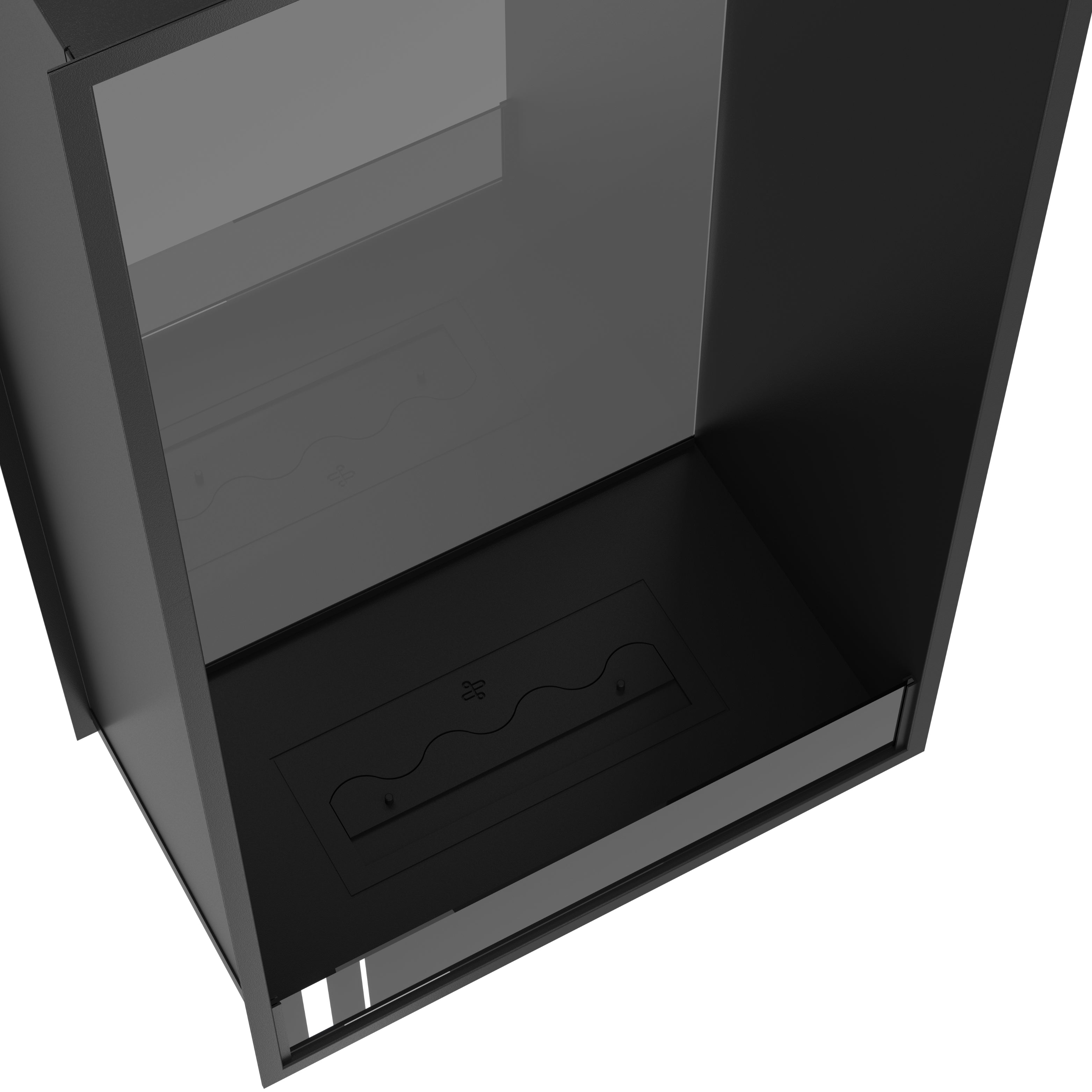 Image of Fame Vertical See-Through Fireplace Single Full Glass 70 x 100 cm