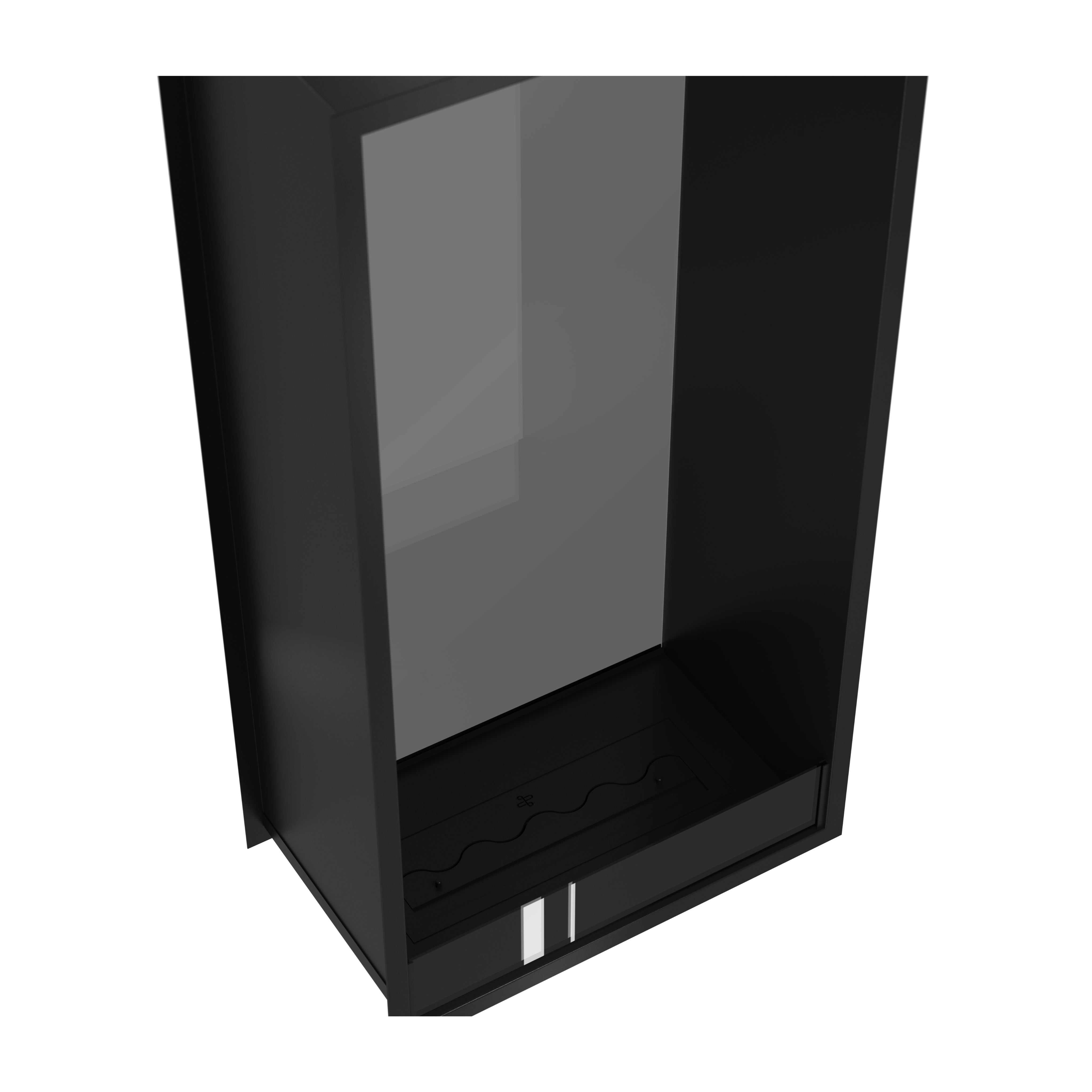 Image of Fame Vertical See-Through Fireplace Single Full Glass 70 x 140 cm