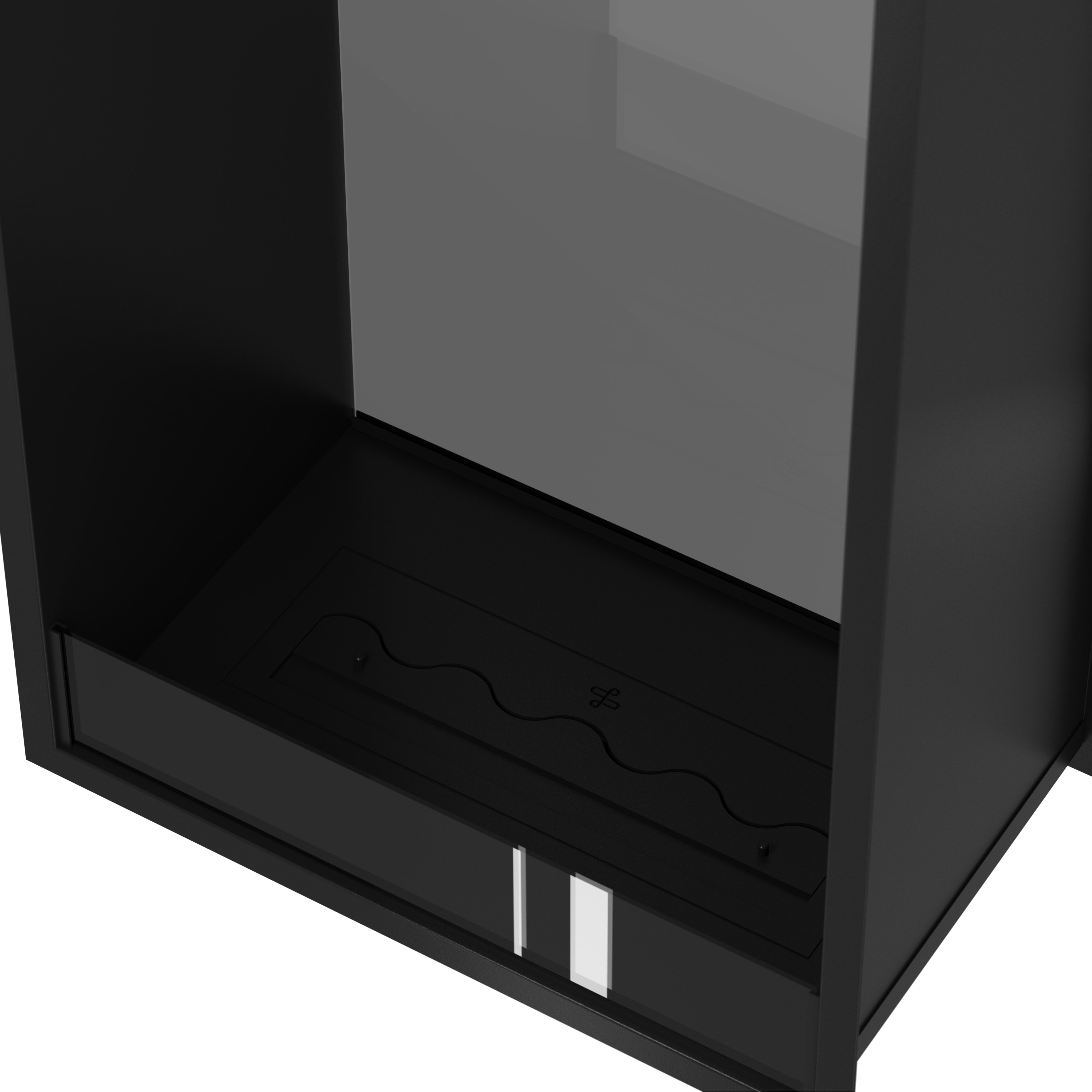 Image of Fame Vertical See-Through Fireplace Single Full Glass 70 x 140 cm