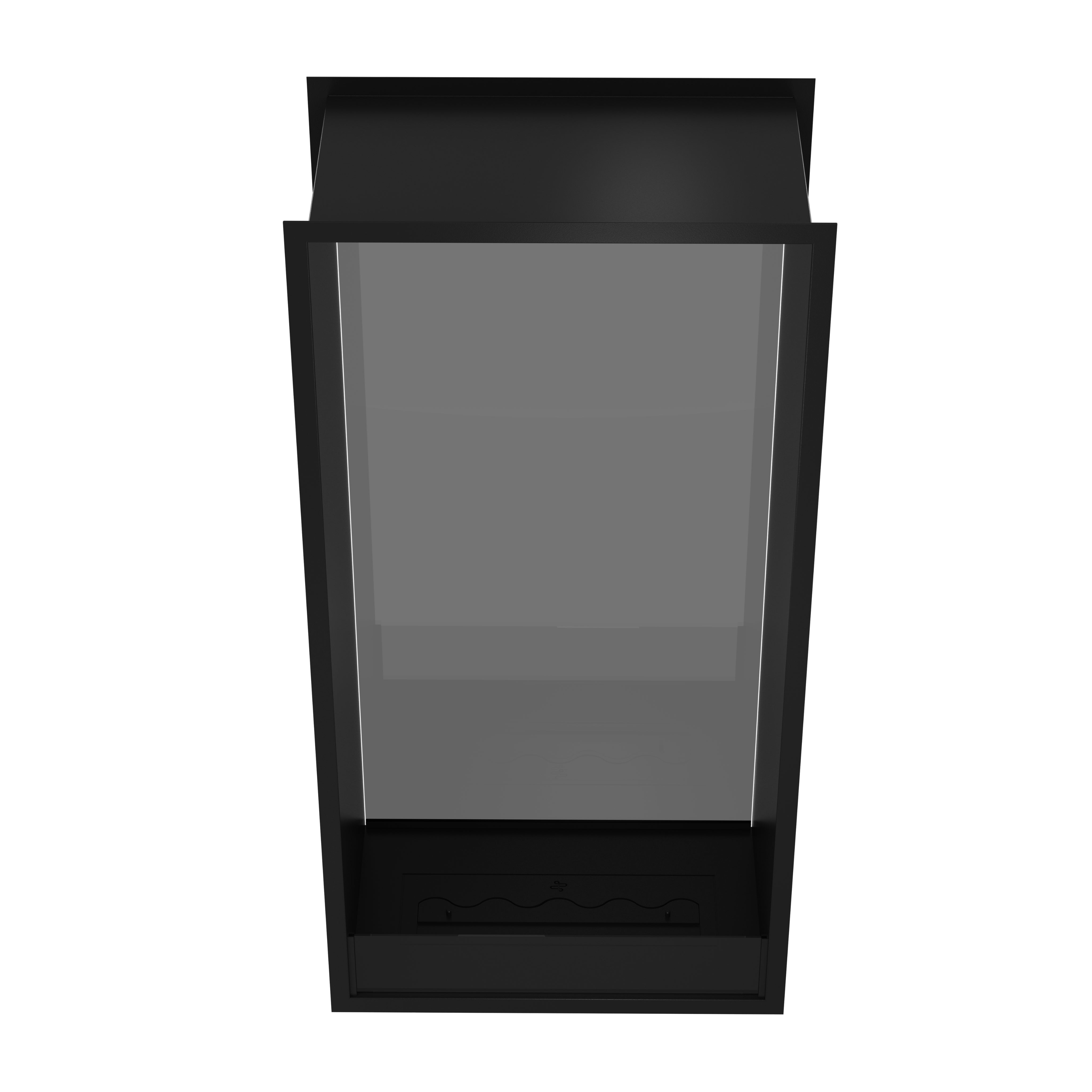 Image of Fame Vertical See-Through Fireplace Single Full Glass 70 x 140 cm