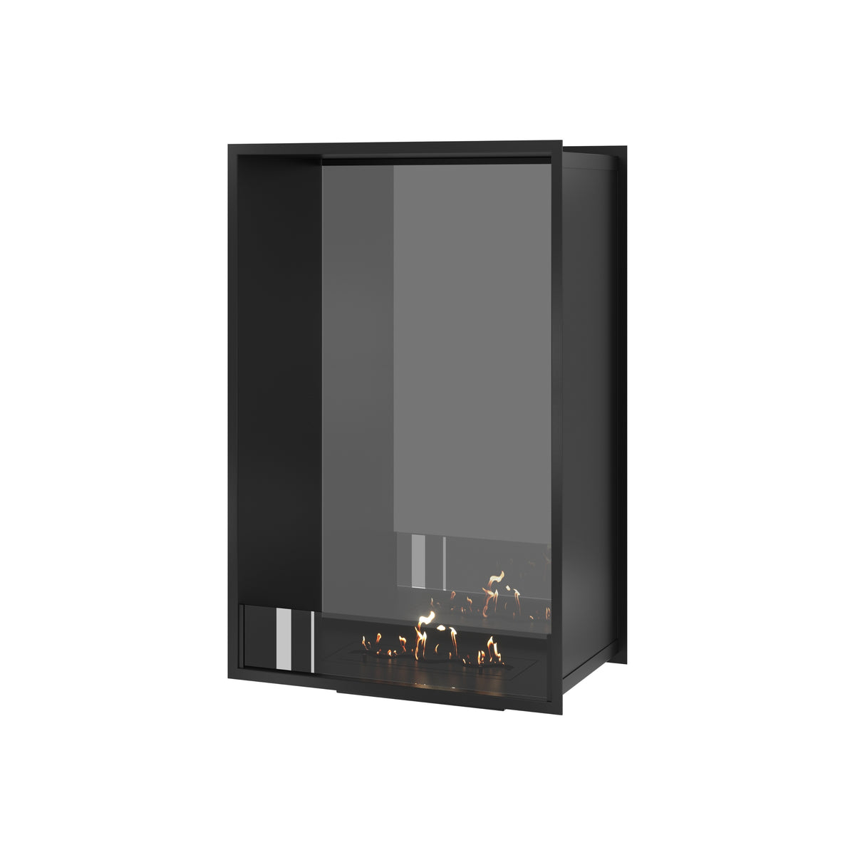 Fame Vertical See-Through Fireplace Single Full Glass 70 x 100 cm