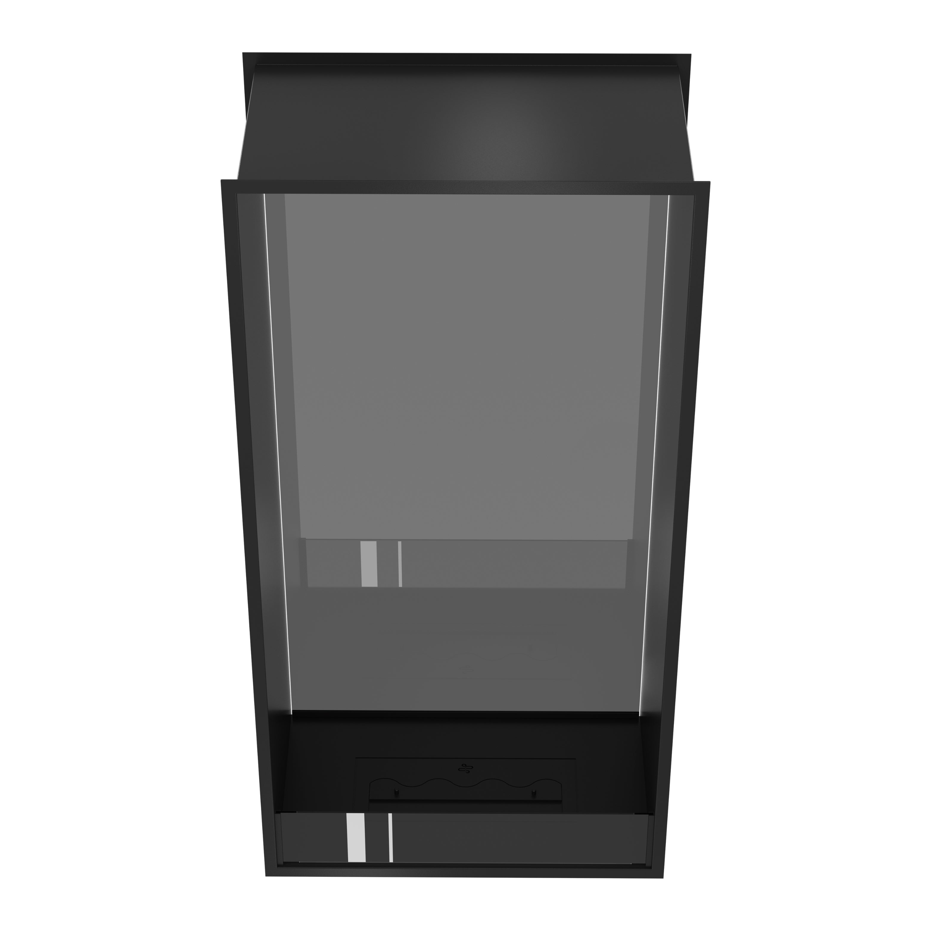 Image of Fame Vertical See-Through Fireplace Single Full Glass 70 x 140 cm