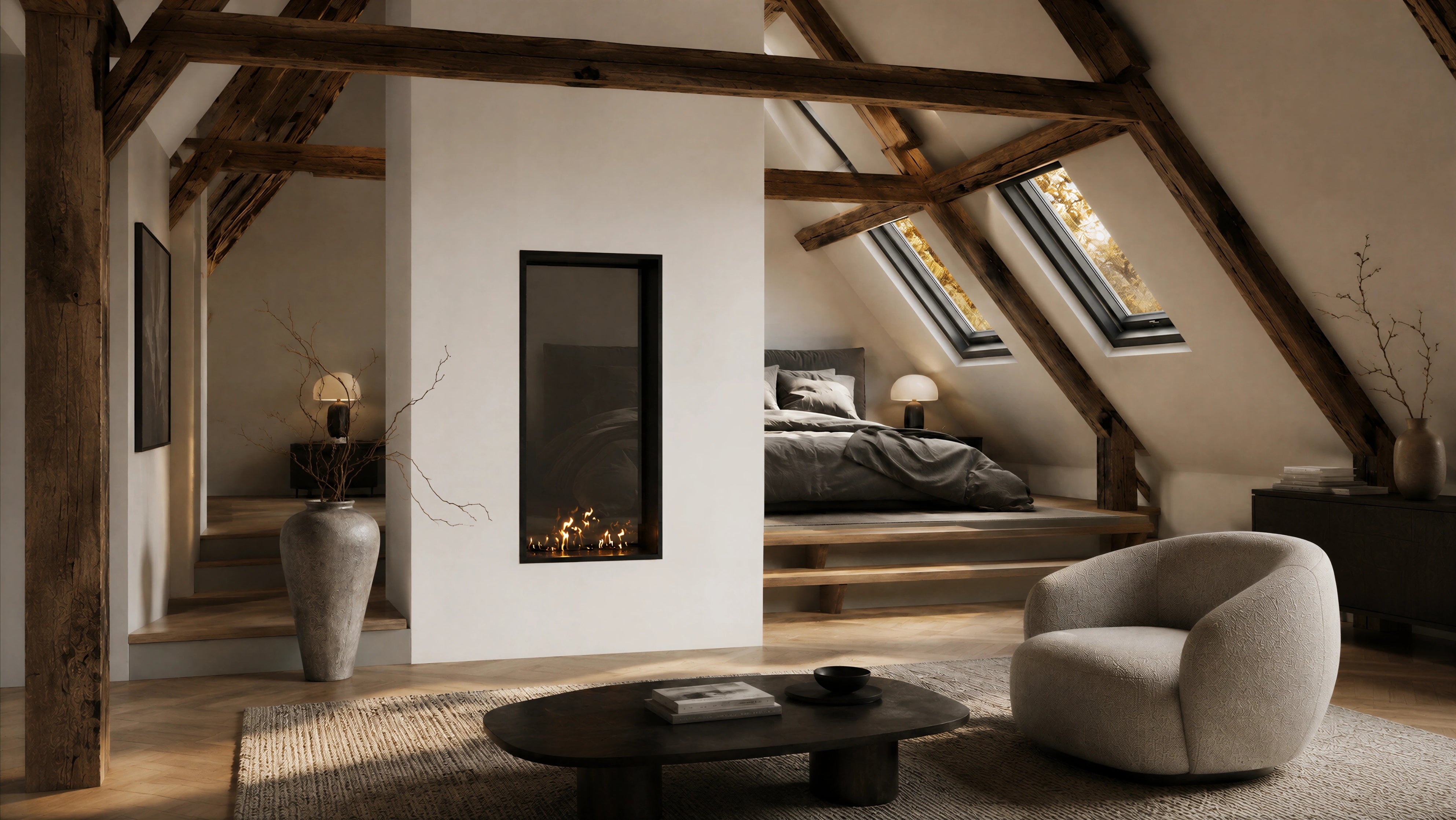 Image of Fame Vertical See-Through Fireplace Single Full Glass 70 x 180 cm