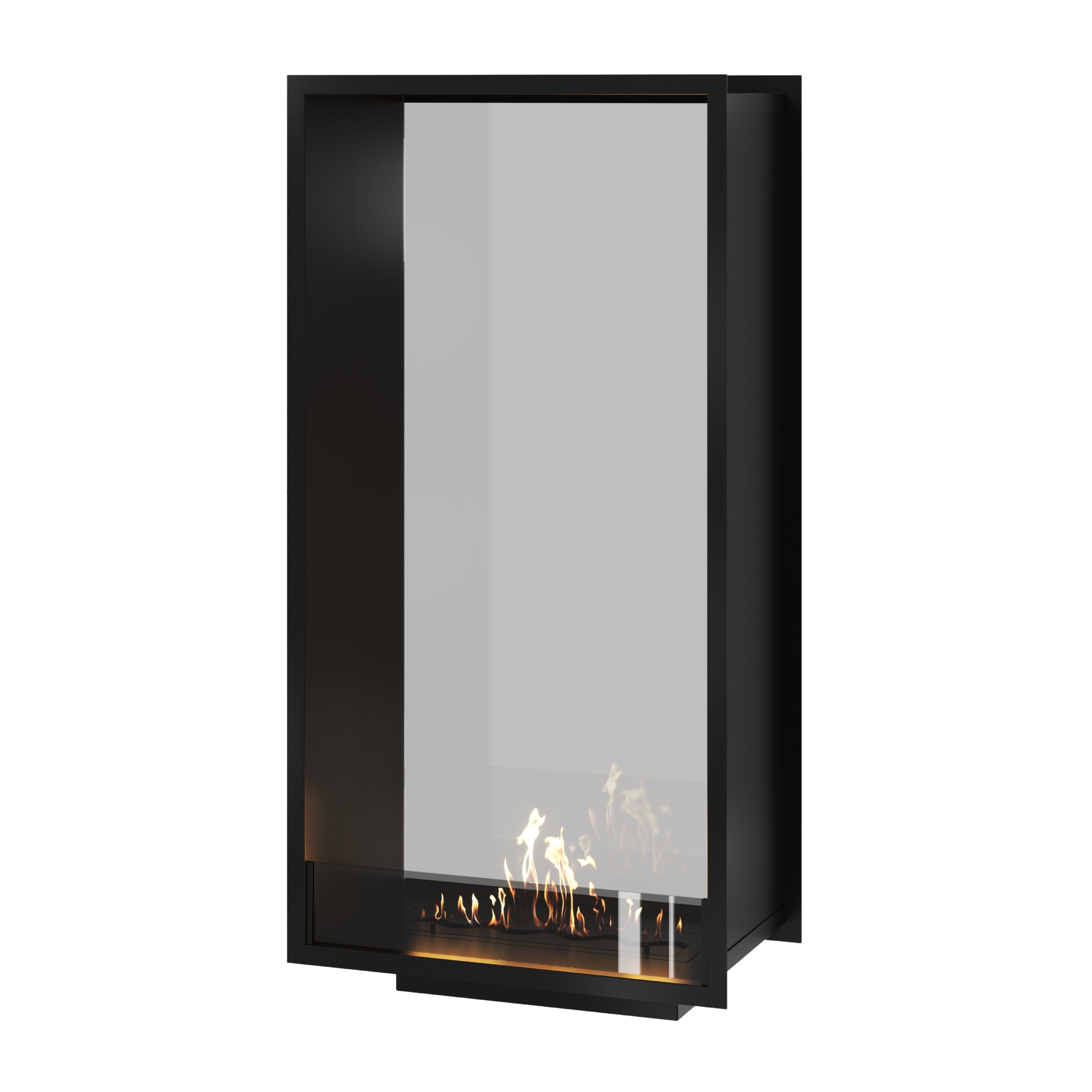 Image of Fame Vertical See-Through Fireplace Single Full Glass 70 x 180 cm