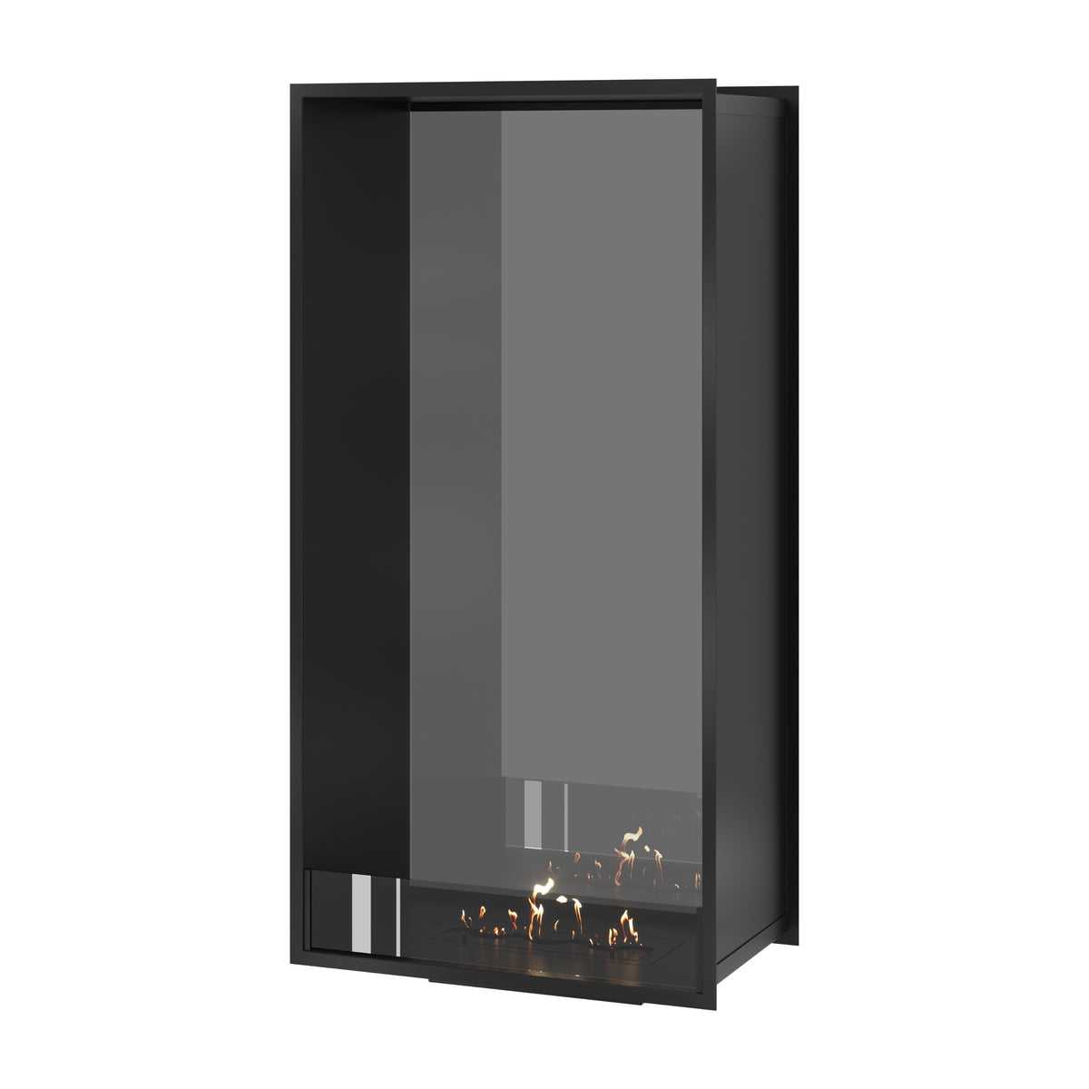 Fame Vertical See-Through Fireplace Single Full Glass 70 x 180 cm