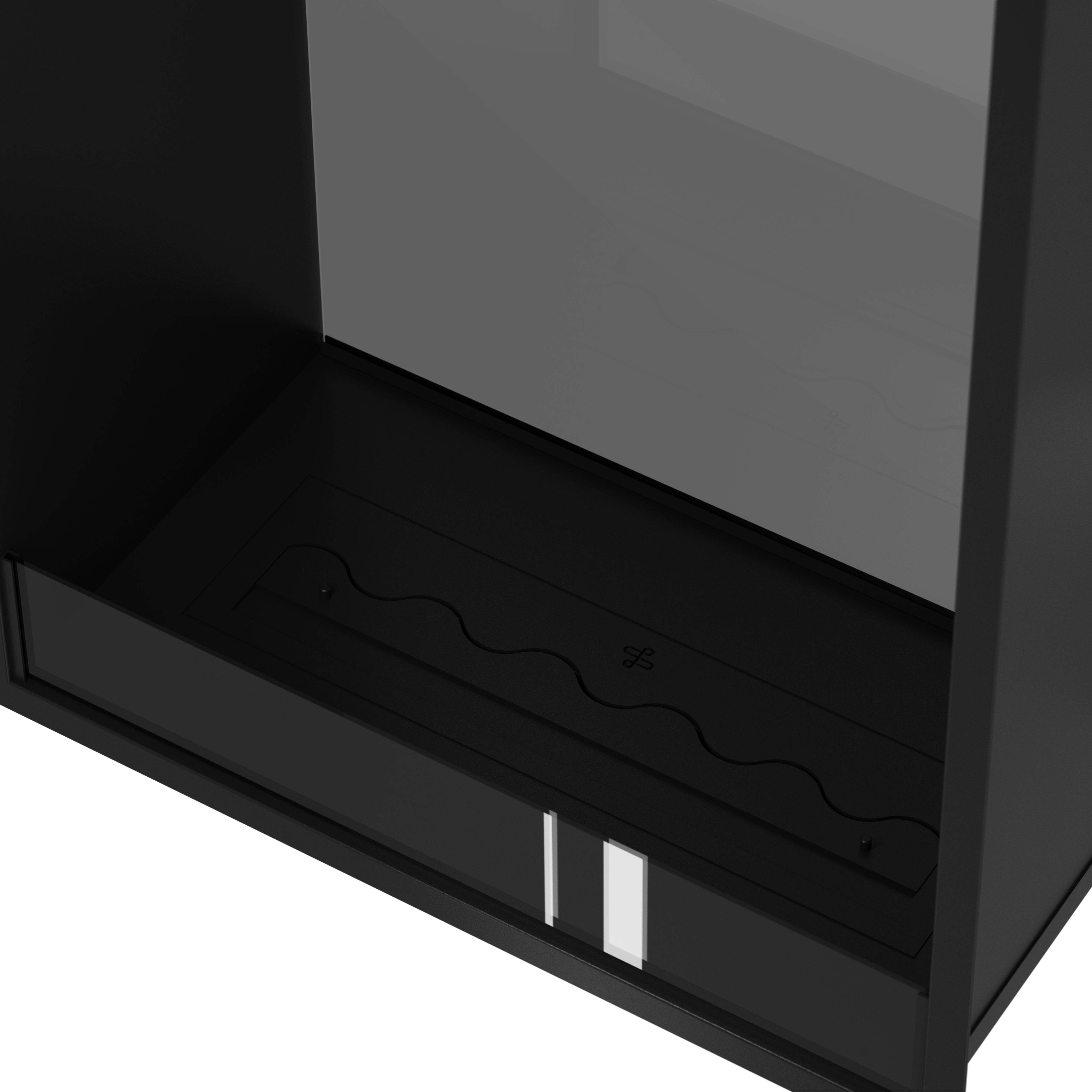 Image of Fame Vertical See-Through Fireplace Single Full Glass 80 x 160 cm