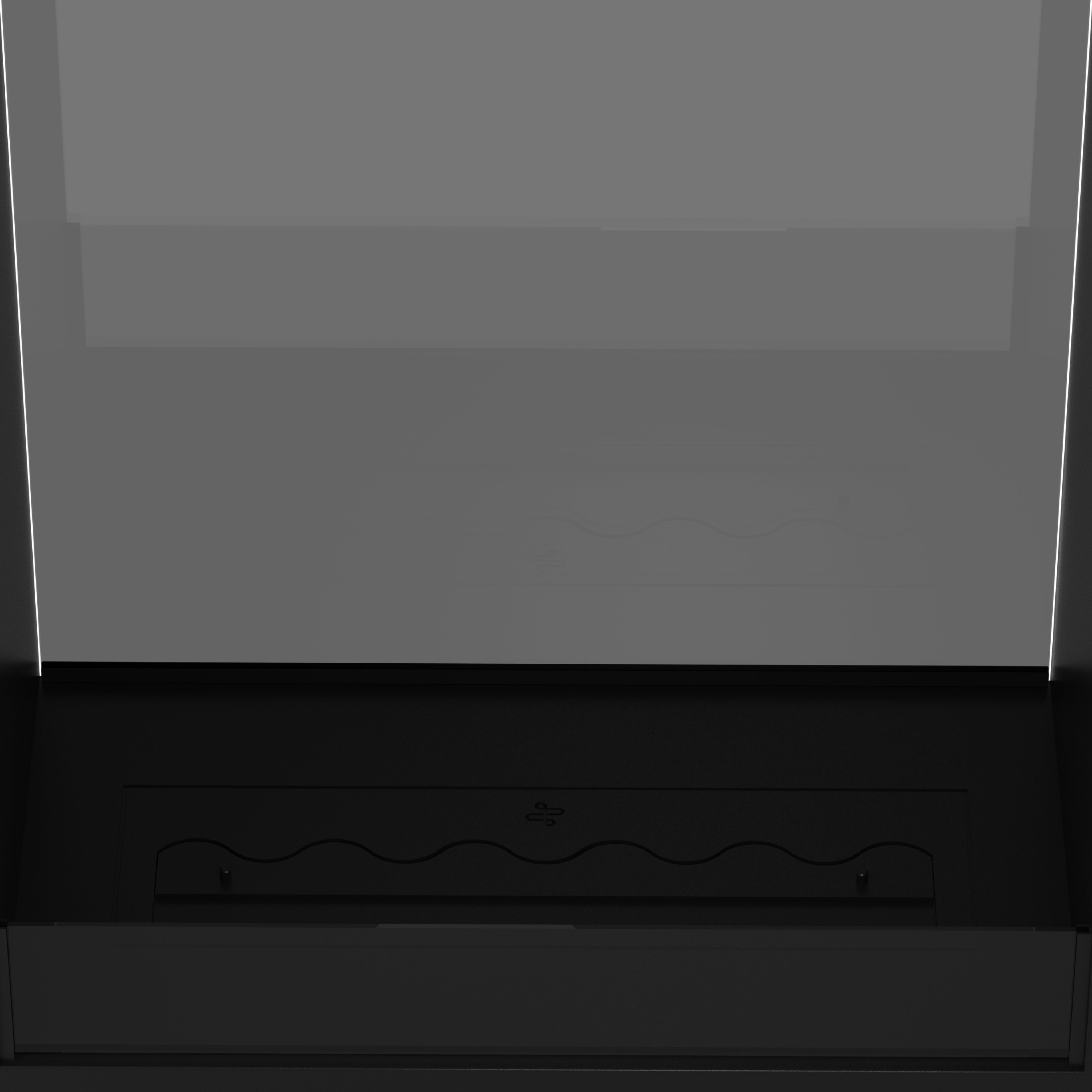 Image of Fame Vertical See-Through Fireplace Single Full Glass 80 x 160 cm