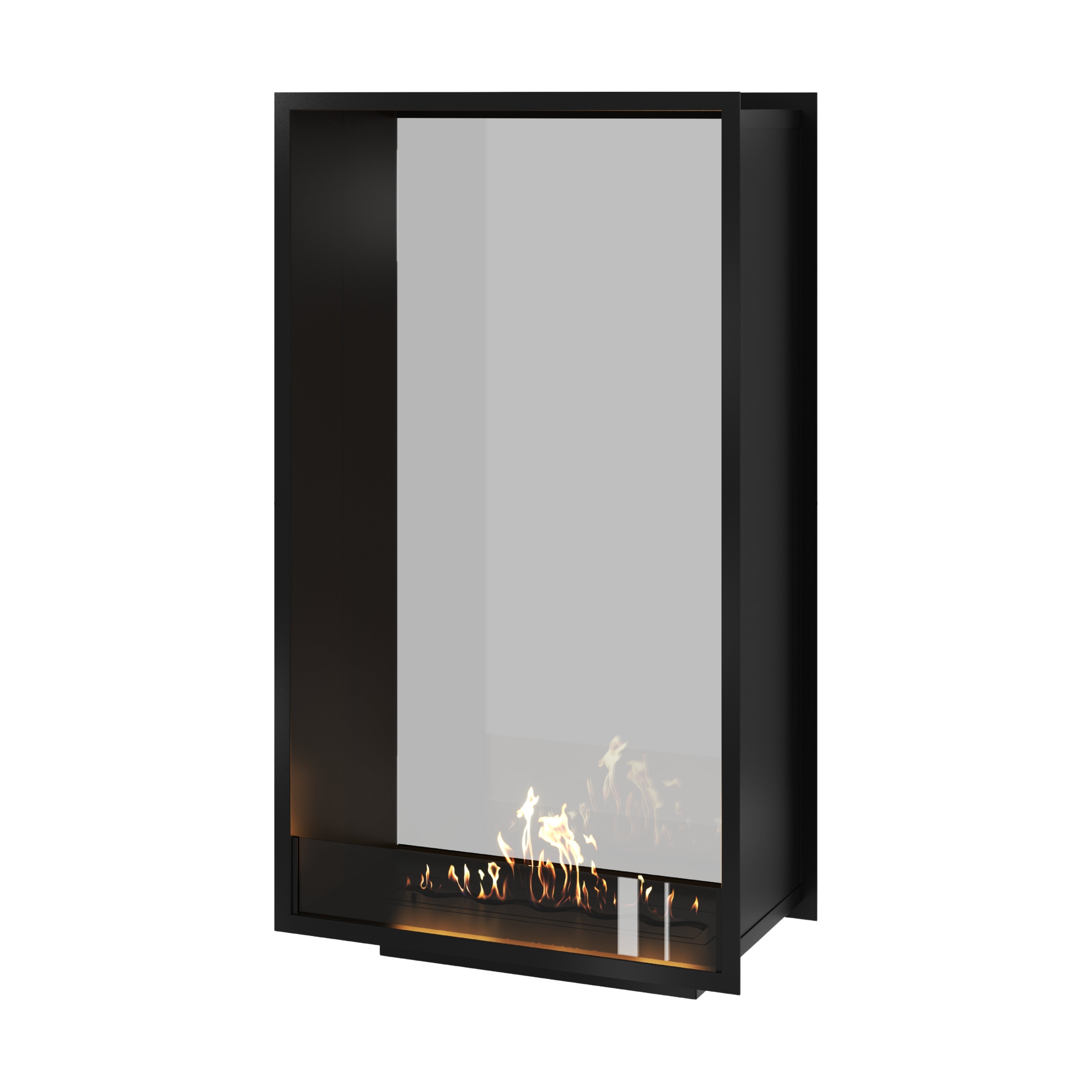 Image of Fame Vertical See-Through Fireplace Single Full Glass 80 x 160 cm