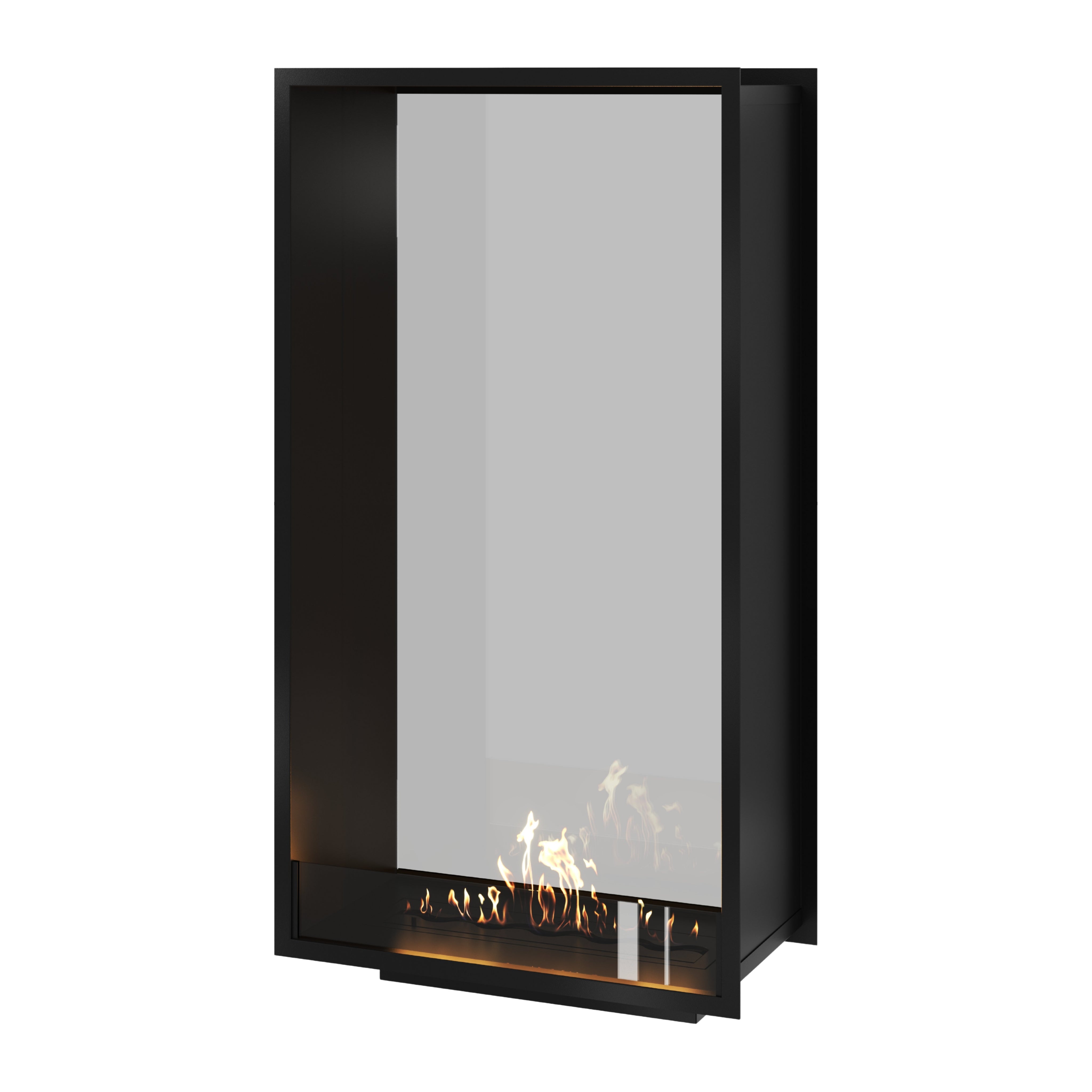 Image of Fame Vertical See-Through Fireplace Single Full Glass 80 x 180 cm