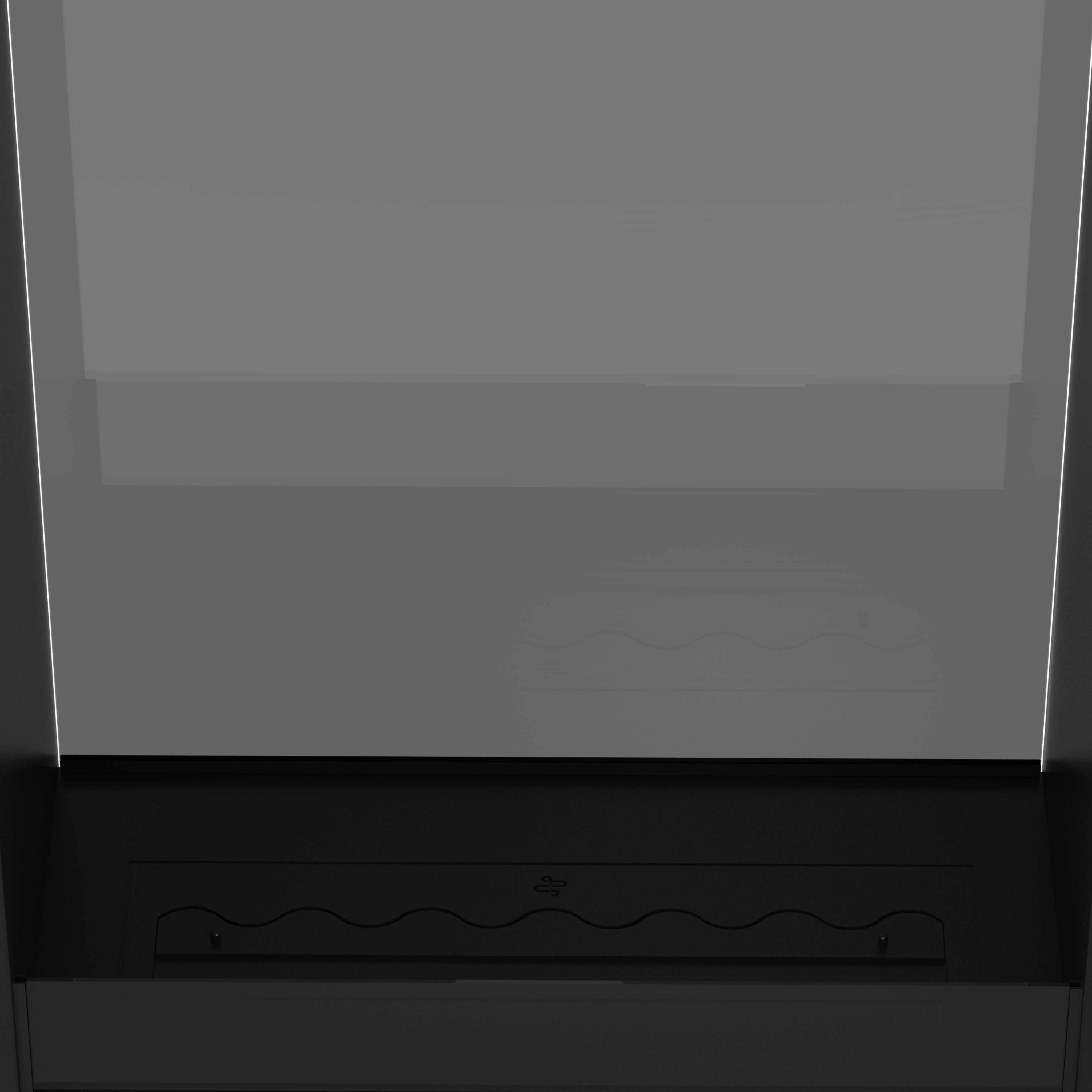 Image of Fame Vertical See-Through Fireplace Single Full Glass 90 x 140 cm