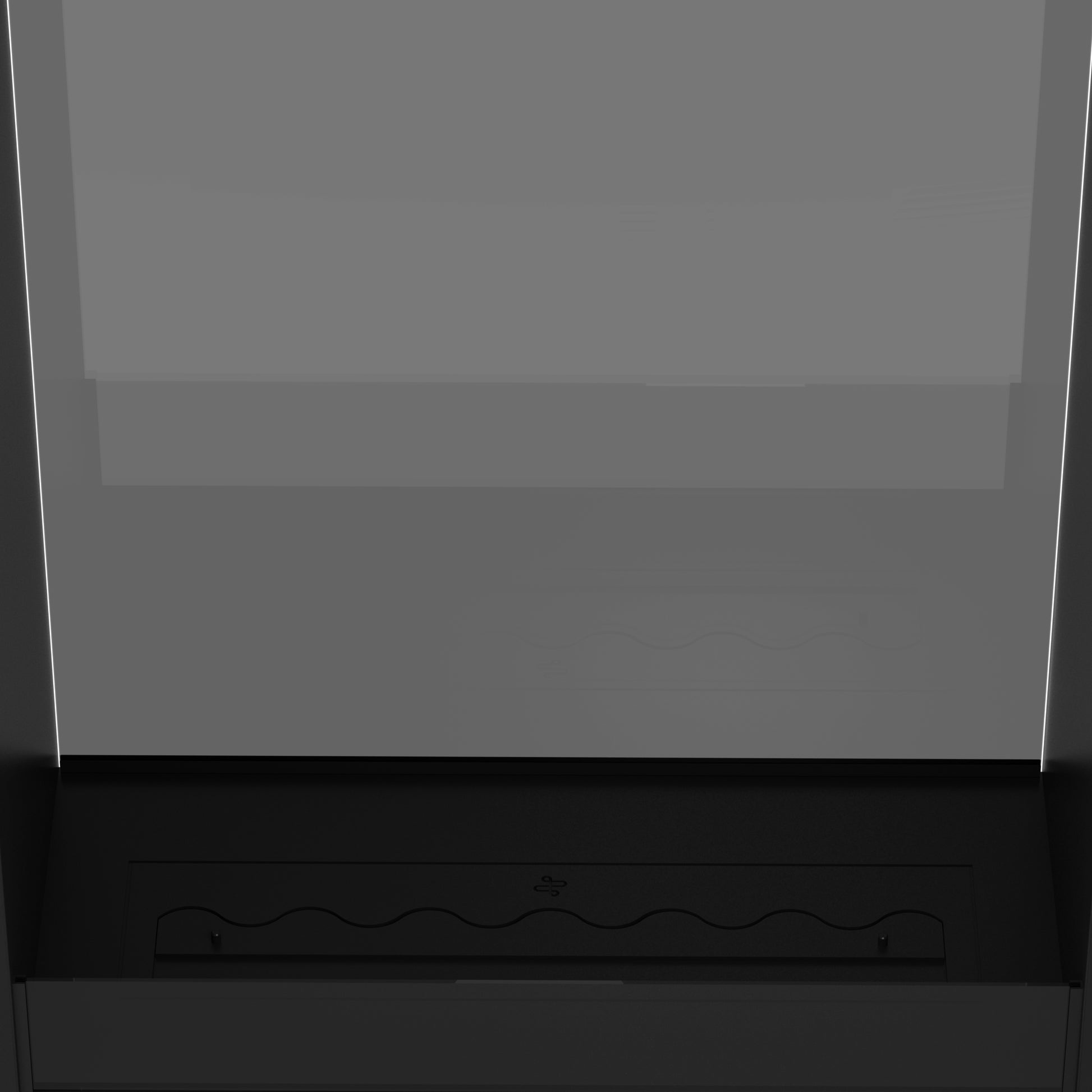 Fame Vertical See-Through Fireplace Single Full Glass 90 x 140 cm
