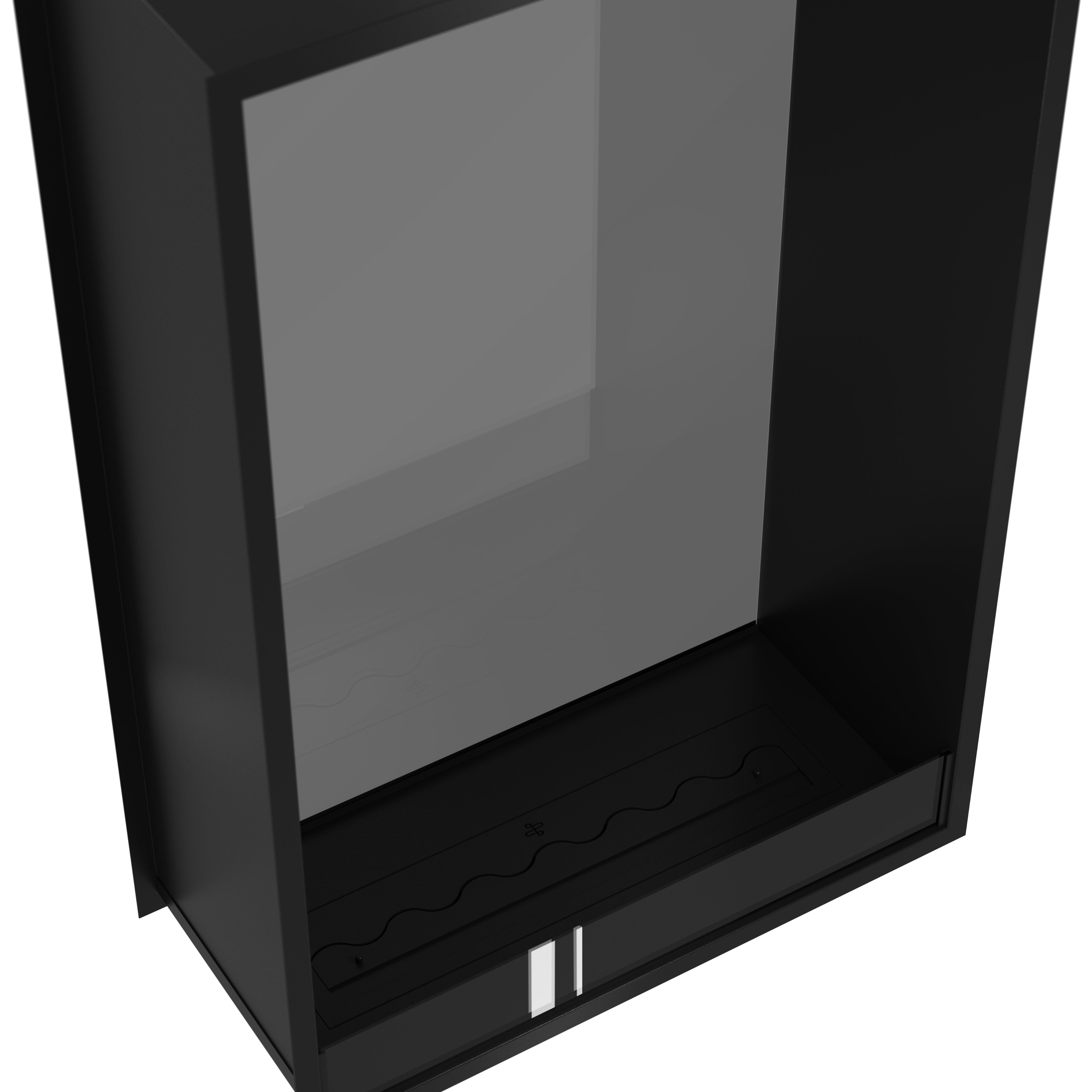 Image of Fame Vertical See-Through Fireplace Single Full Glass 90 x 140 cm