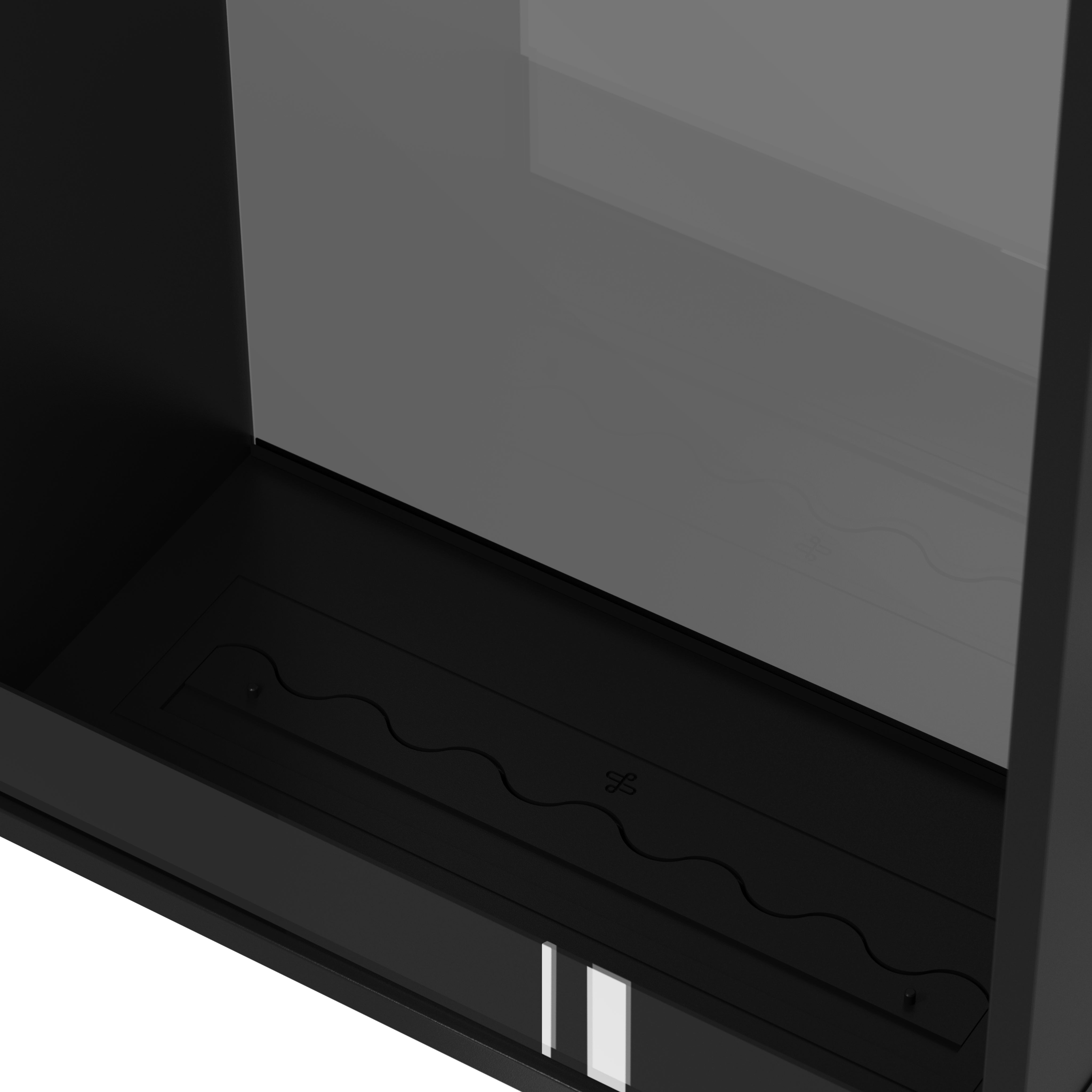 Image of Fame Vertical See-Through Fireplace Single Full Glass 90 x 140 cm