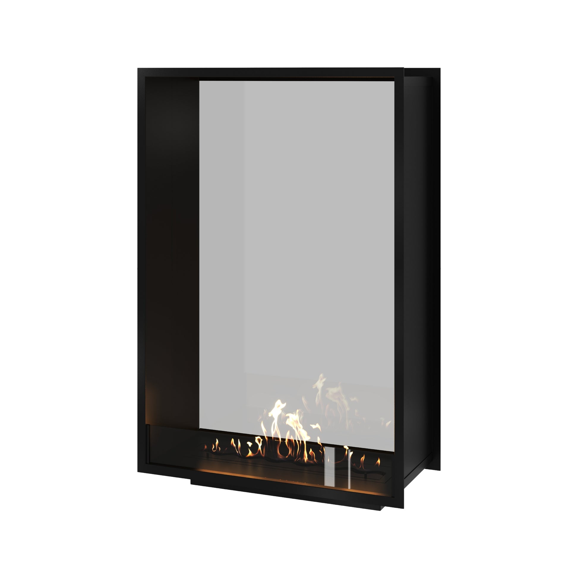 Fame Vertical See-Through Fireplace Single Full Glass 90 x 120 cm