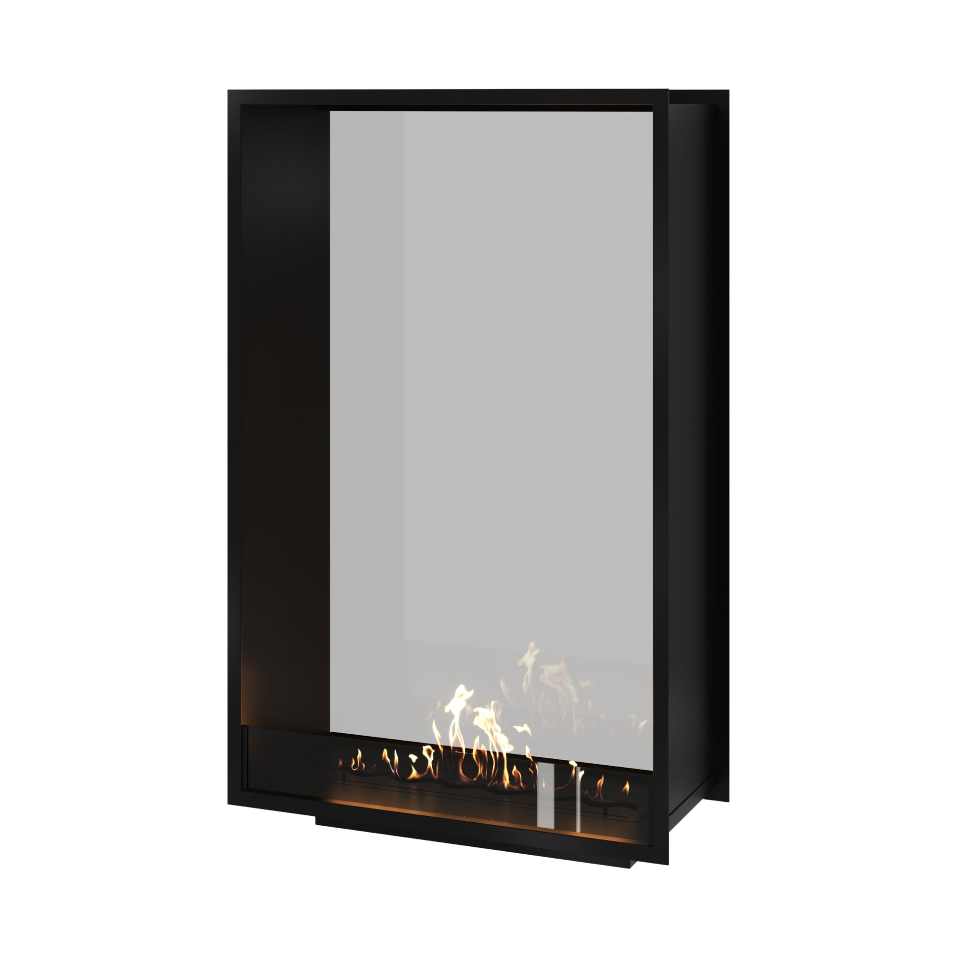 Fame Vertical See-Through Fireplace Single Full Glass 90 x 140 cm