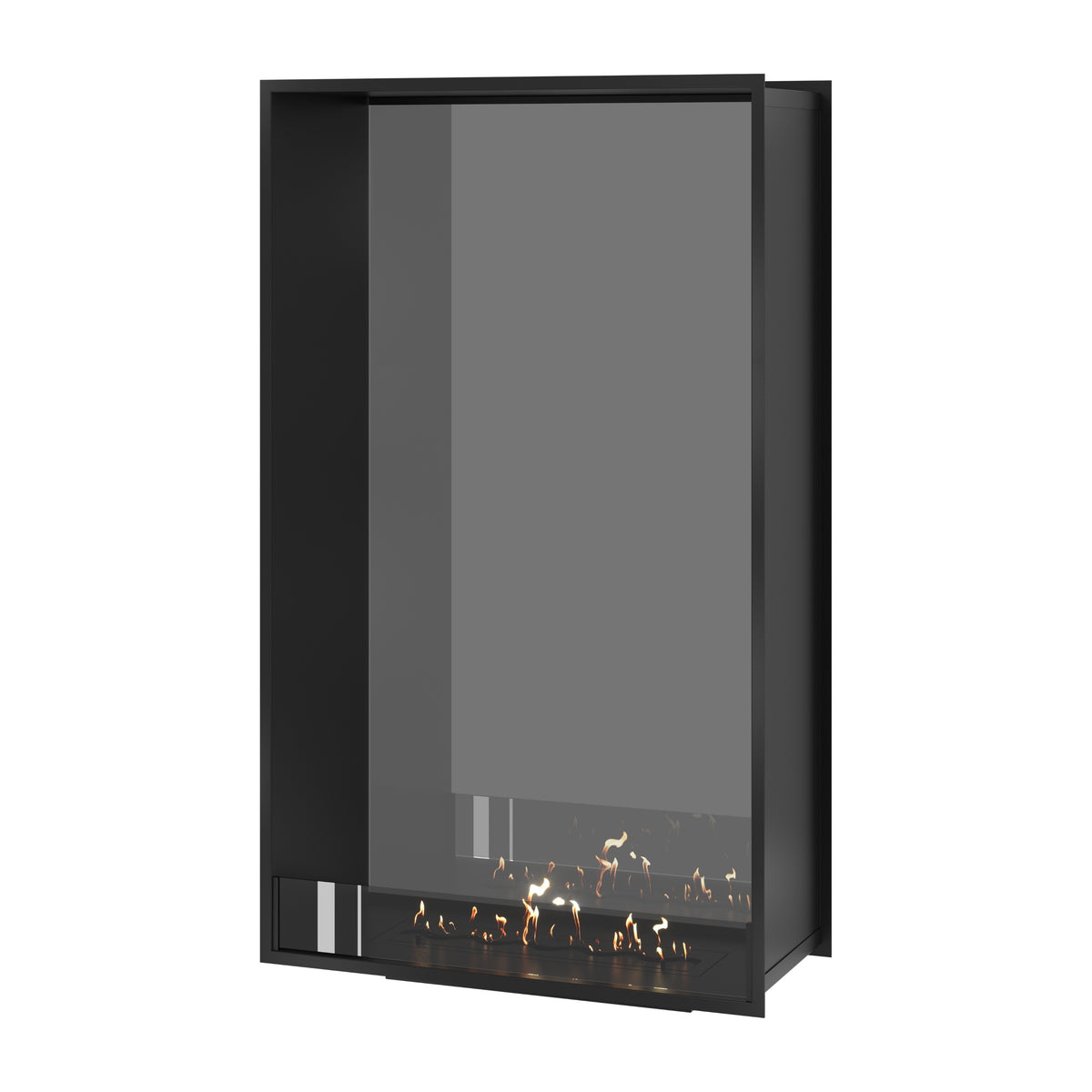 Fame Vertical See-Through Fireplace Single Full Glass 90 x 180 cm