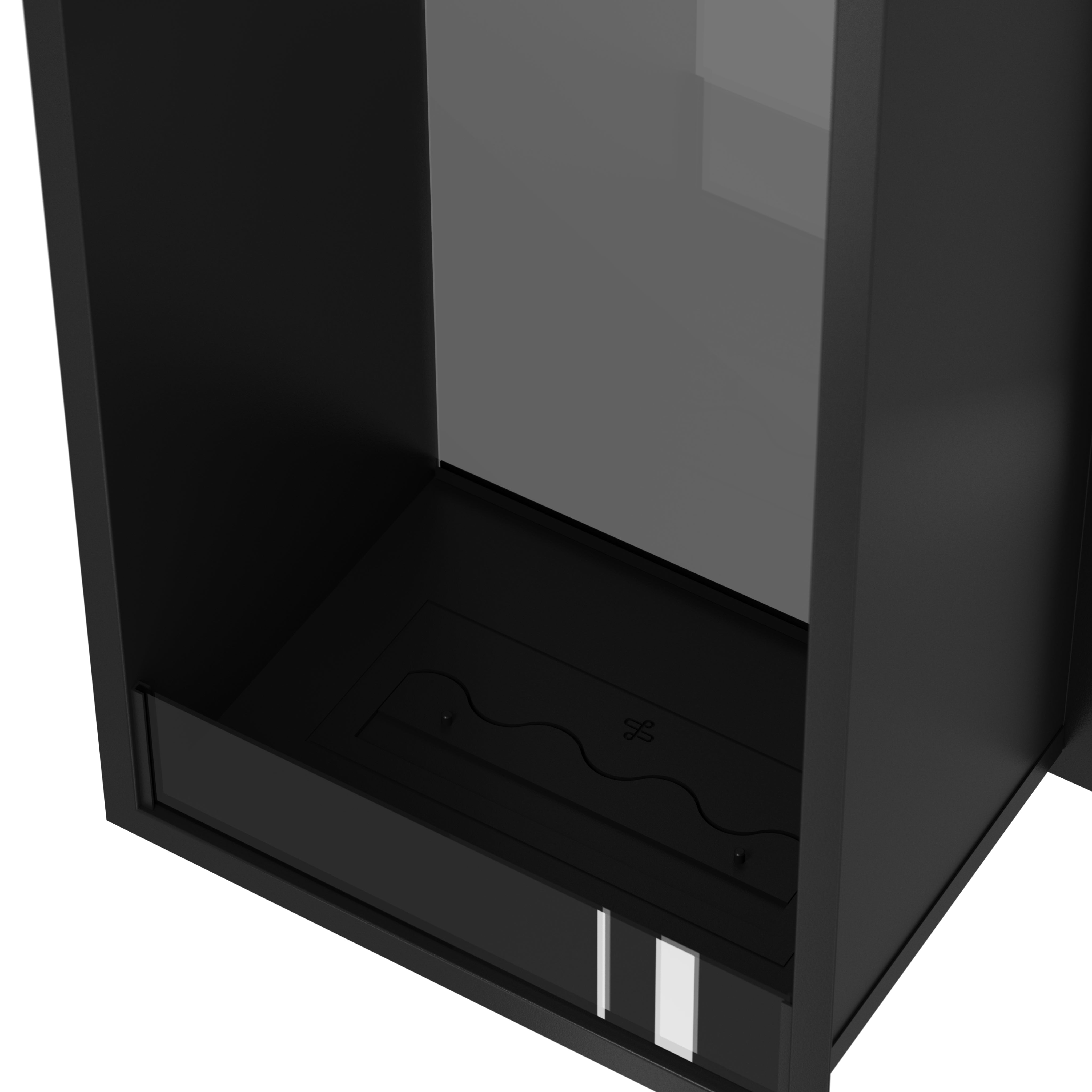 Image of Fame Vertical See-Through Fireplace Single Full Glass 60 x 140 cm