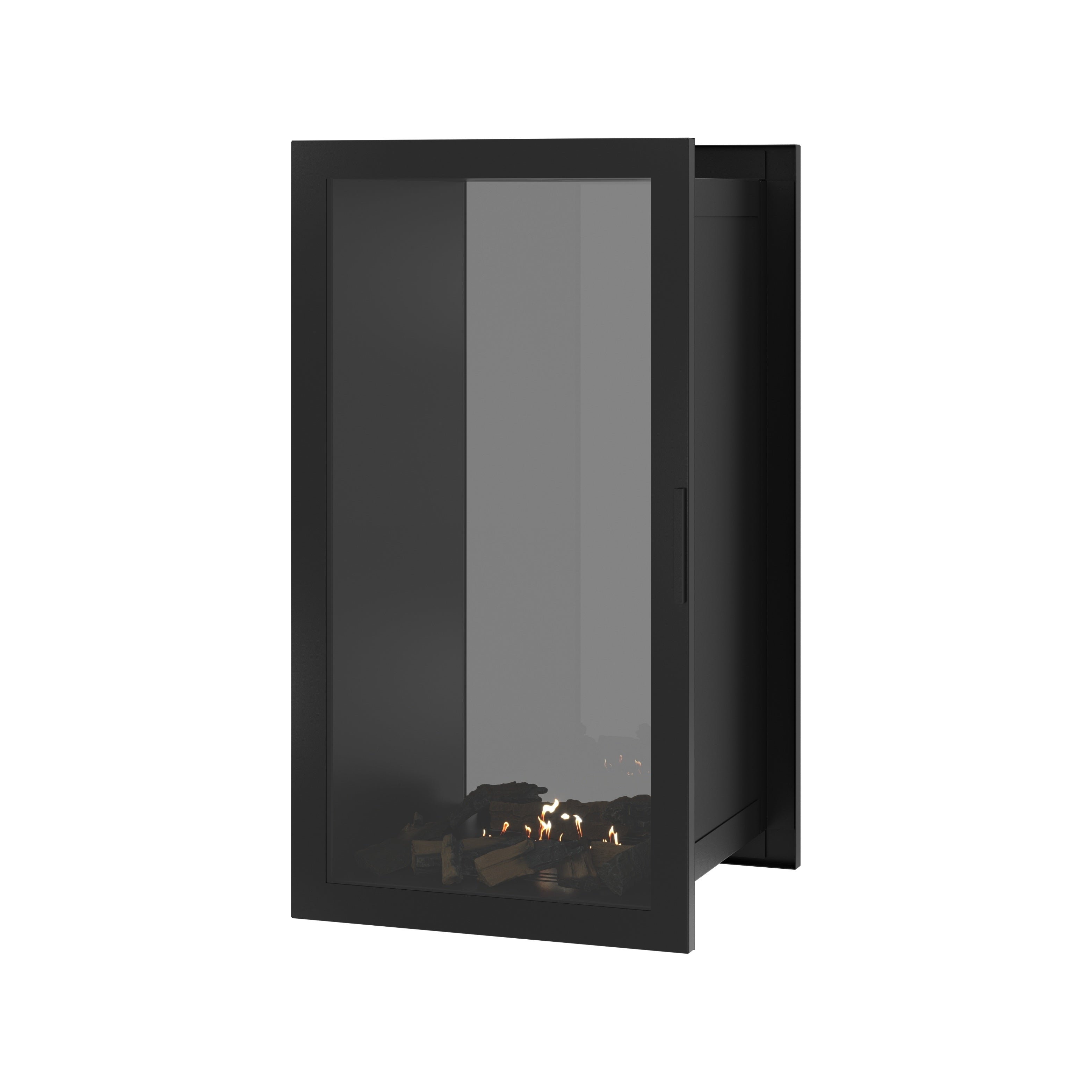 Image of Fame Vertical See-Through Fireplace Full Glass 60 x 120 cm
