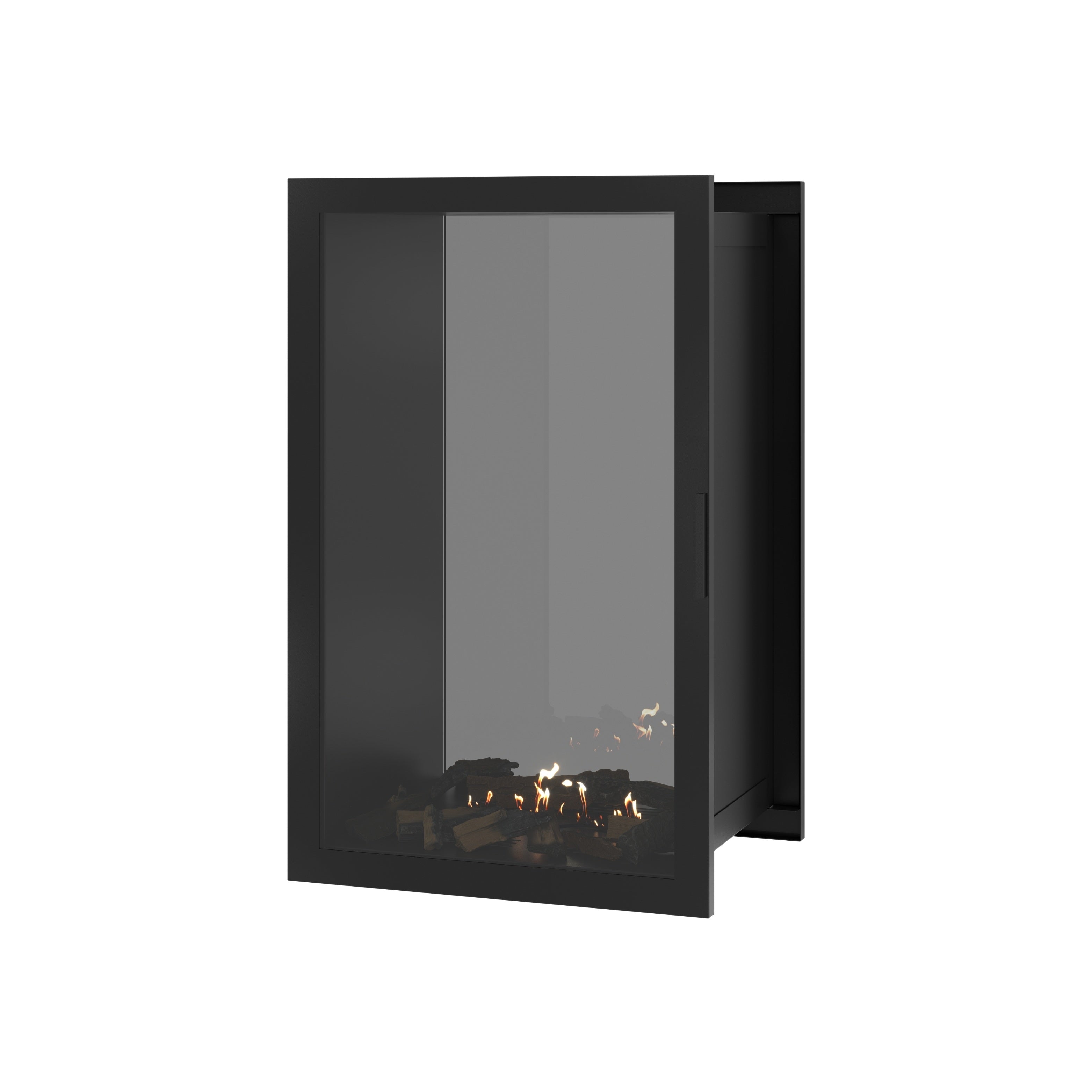 Image of Fame Vertical See-Through Fireplace Full Glass 70 x 100 cm