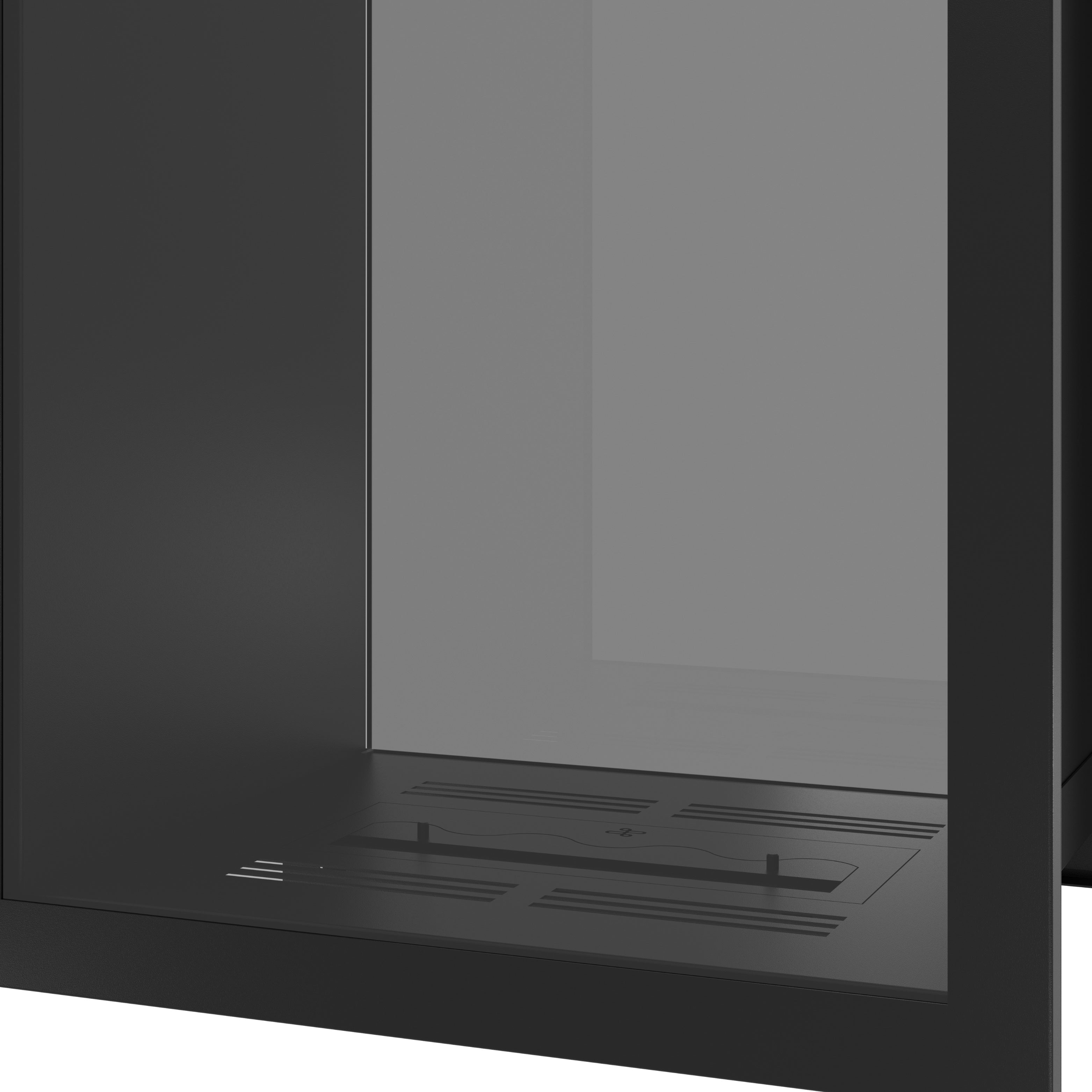Image of Fame Vertical See-Through Fireplace Full Glass 70 x 100 cm