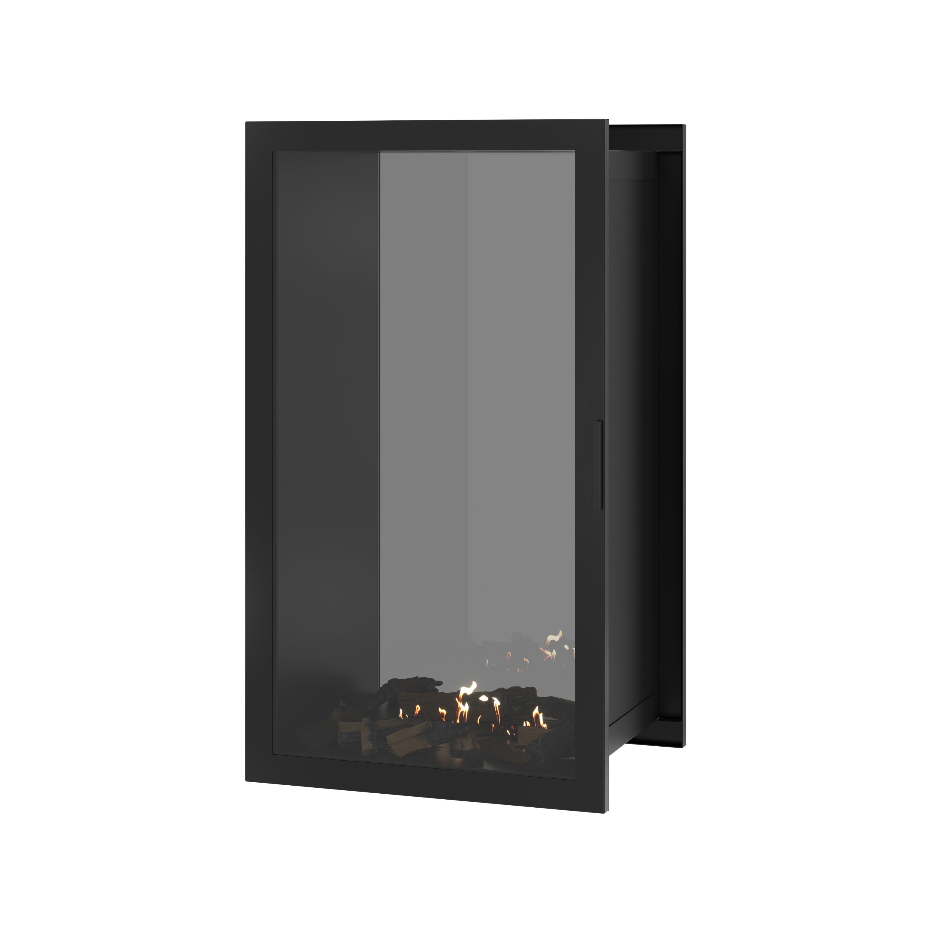 Image of Fame Vertical See-Through Fireplace Full Glass 70 x 120 cm