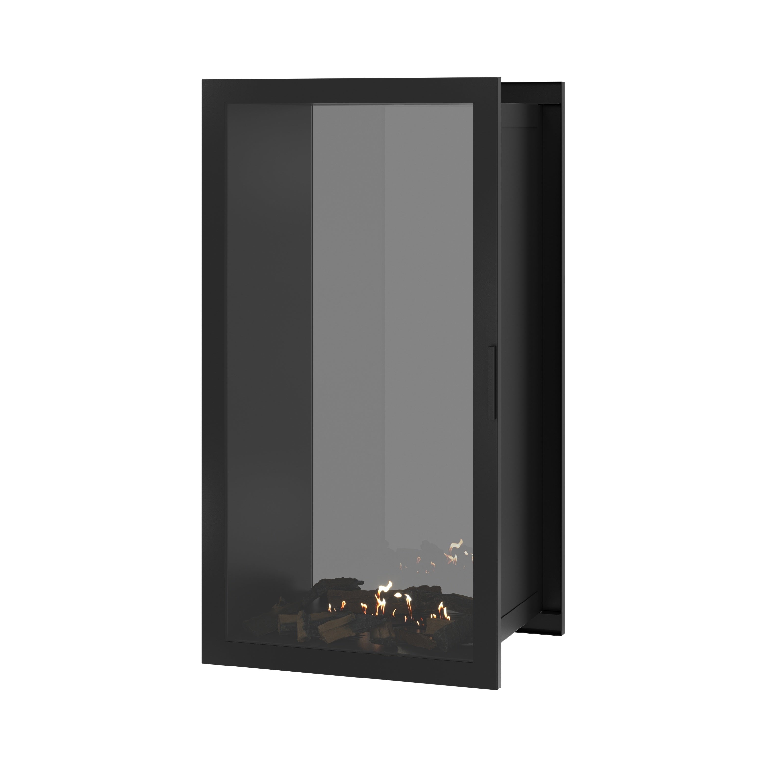 Image of Fame Vertical See-Through Fireplace Full Glass 70 x 140 cm