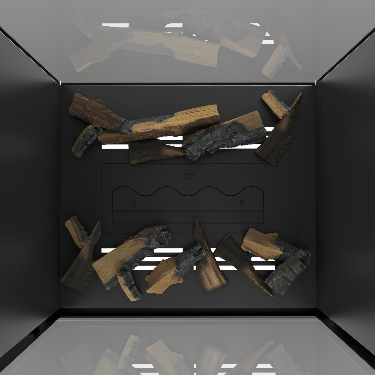 Fame Vertical See-Through Fireplace Full Glass 70 x 140 cm