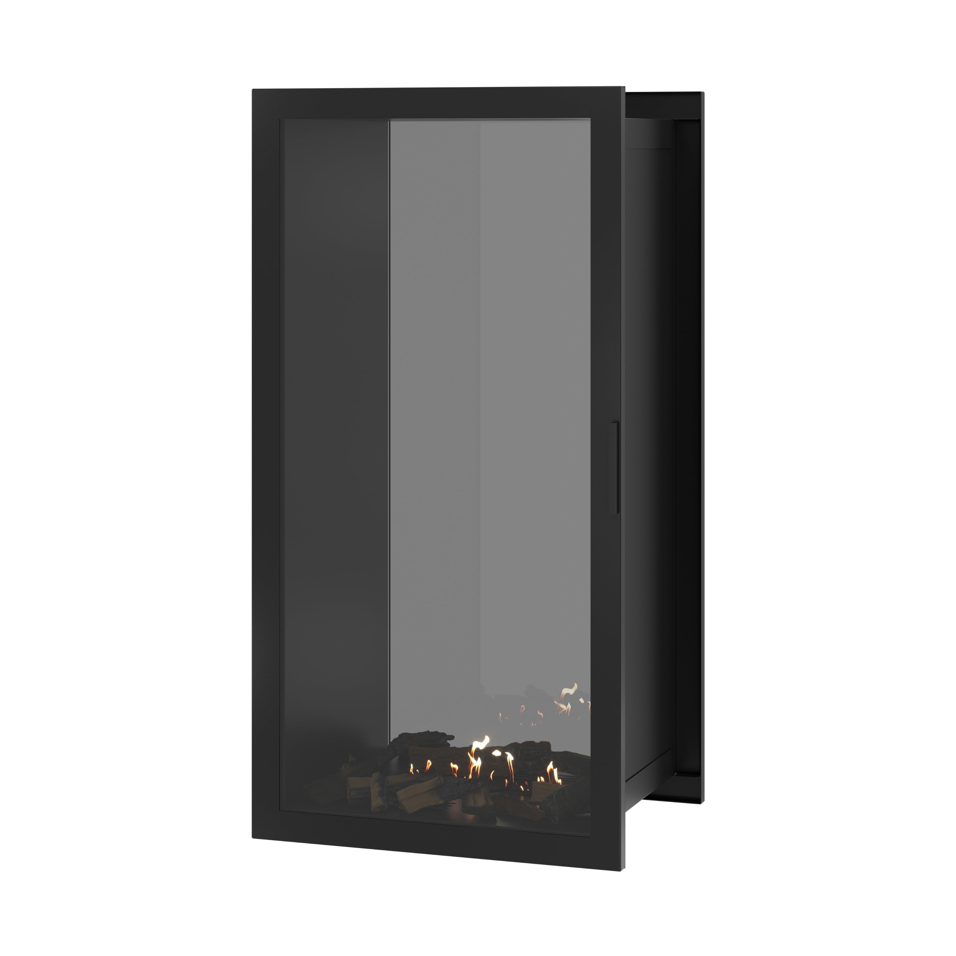 Image of Fame Vertical See-Through Fireplace Full Glass 70 x 160 cm