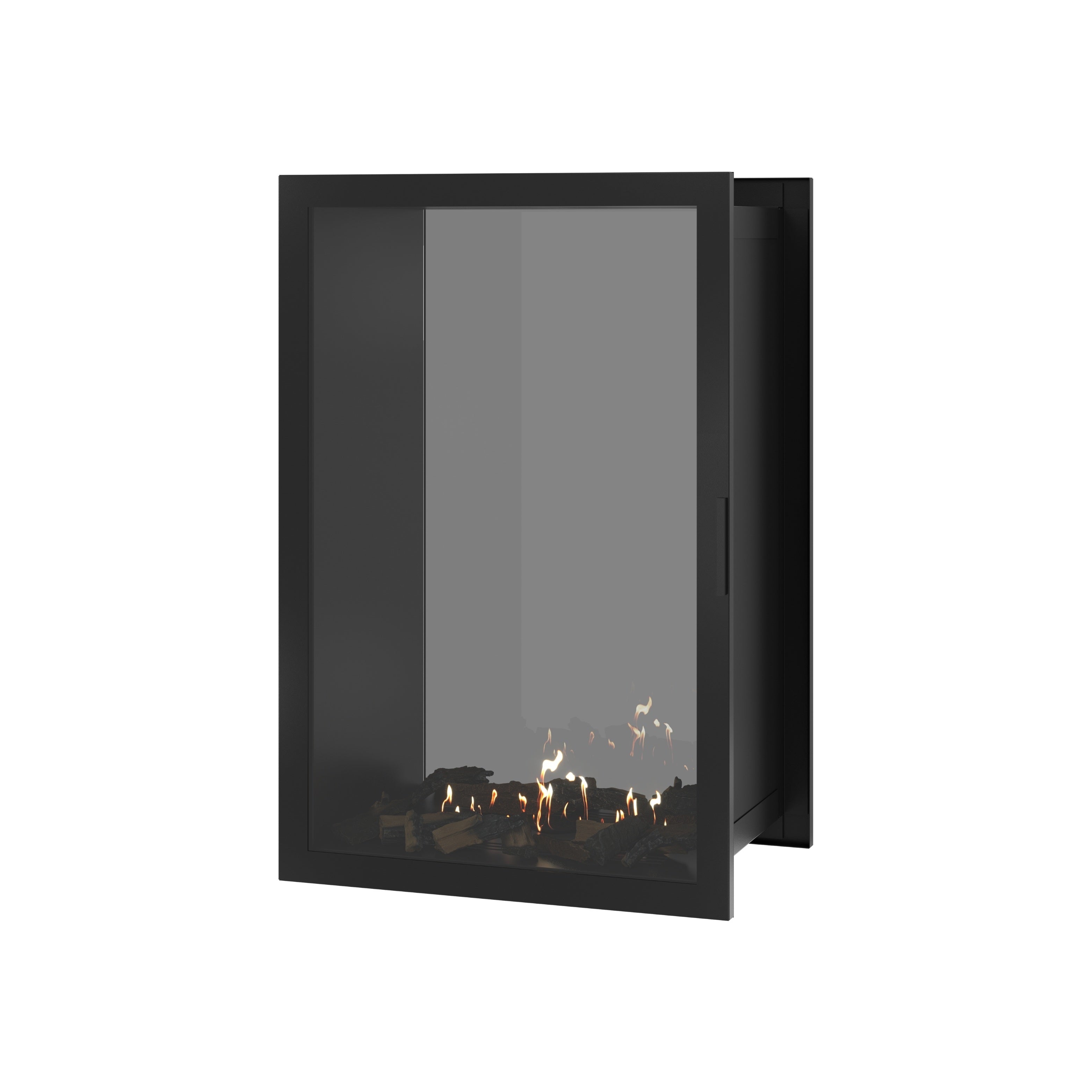 Image of Fame Vertical See-Through Fireplace Full Glass 80 x 100 cm