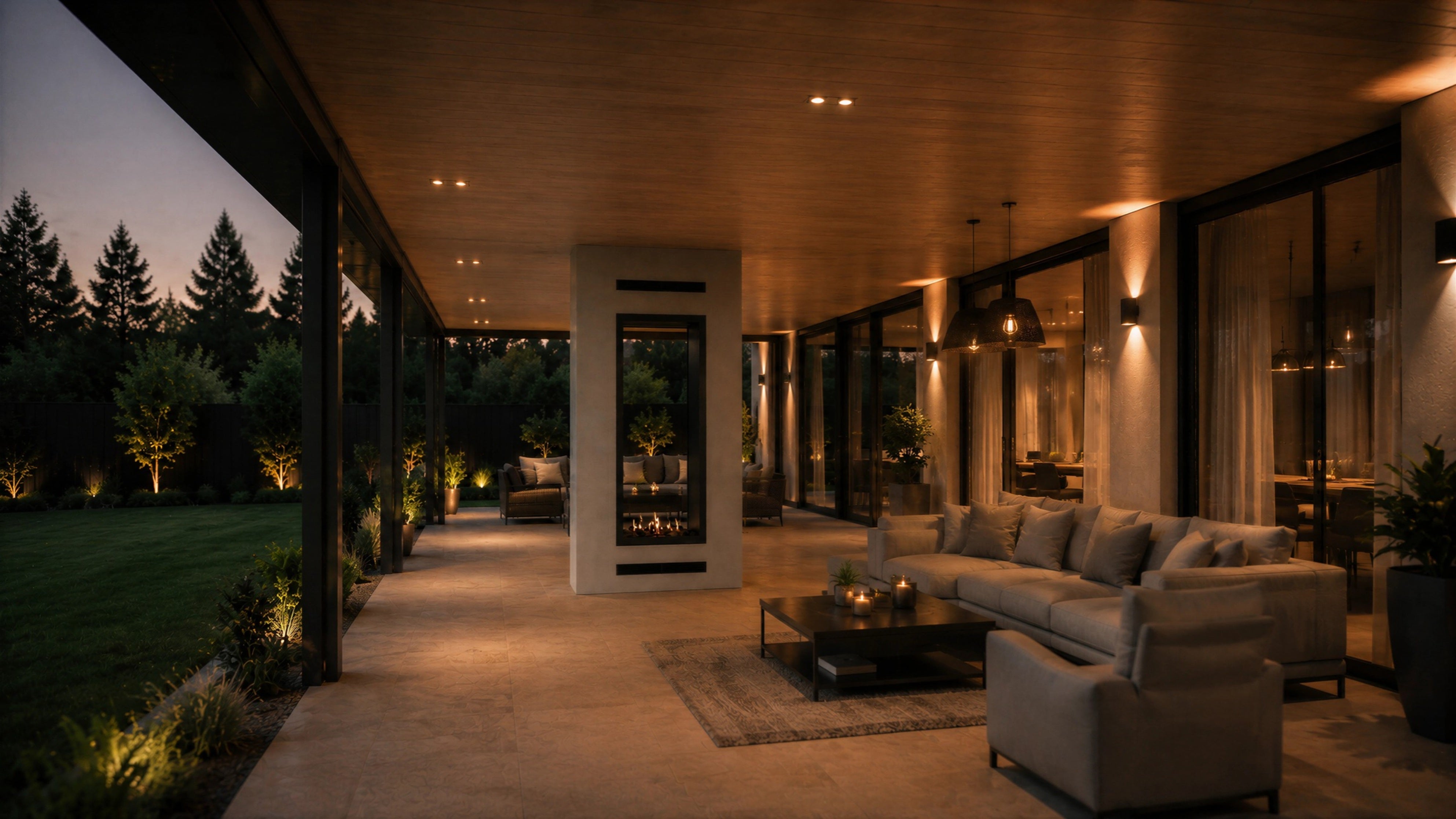 Image of Fame Vertical See-Through Fireplace Full Glass 80 x 120 cm