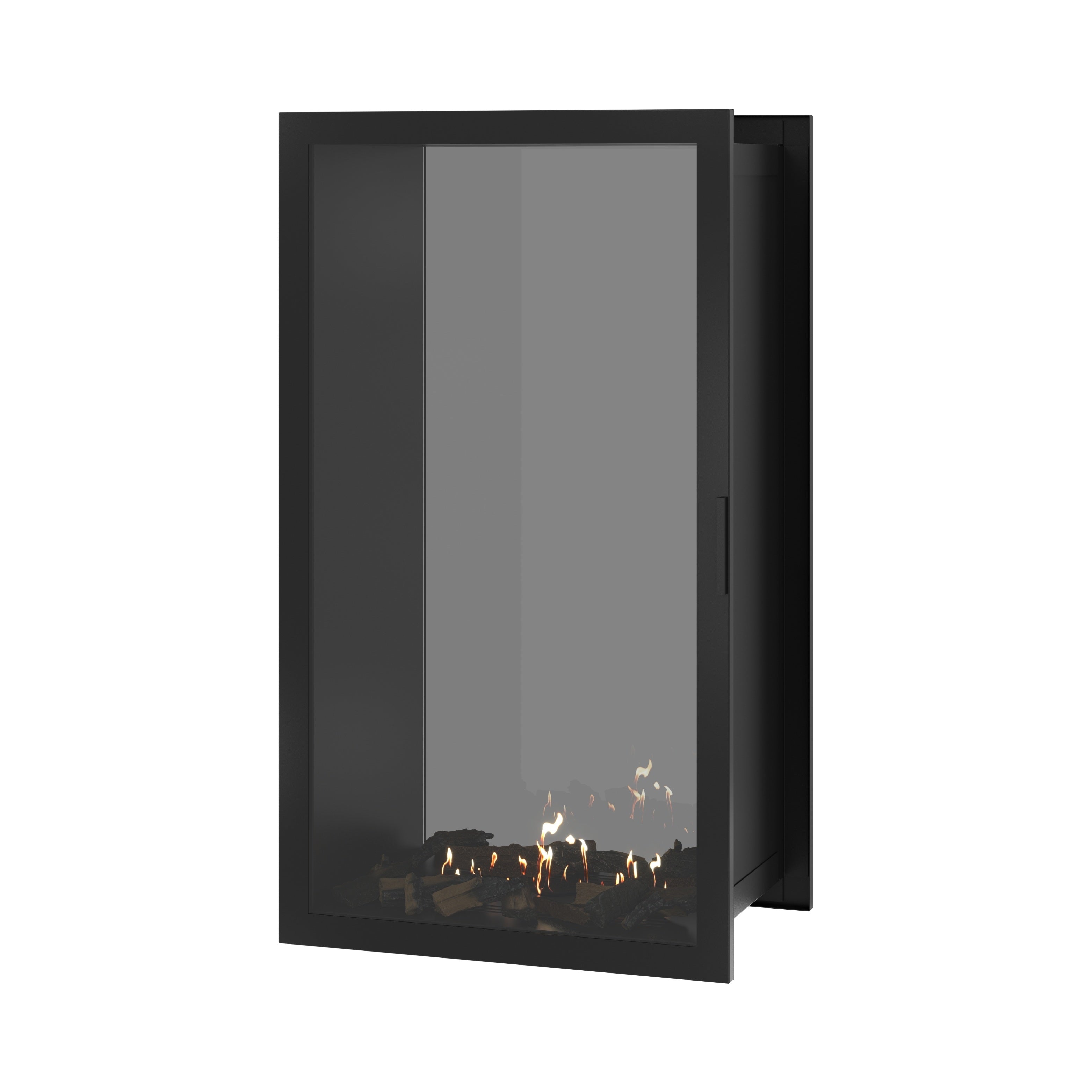 Image of Fame Vertical See-Through Fireplace Full Glass 80 x 140 cm