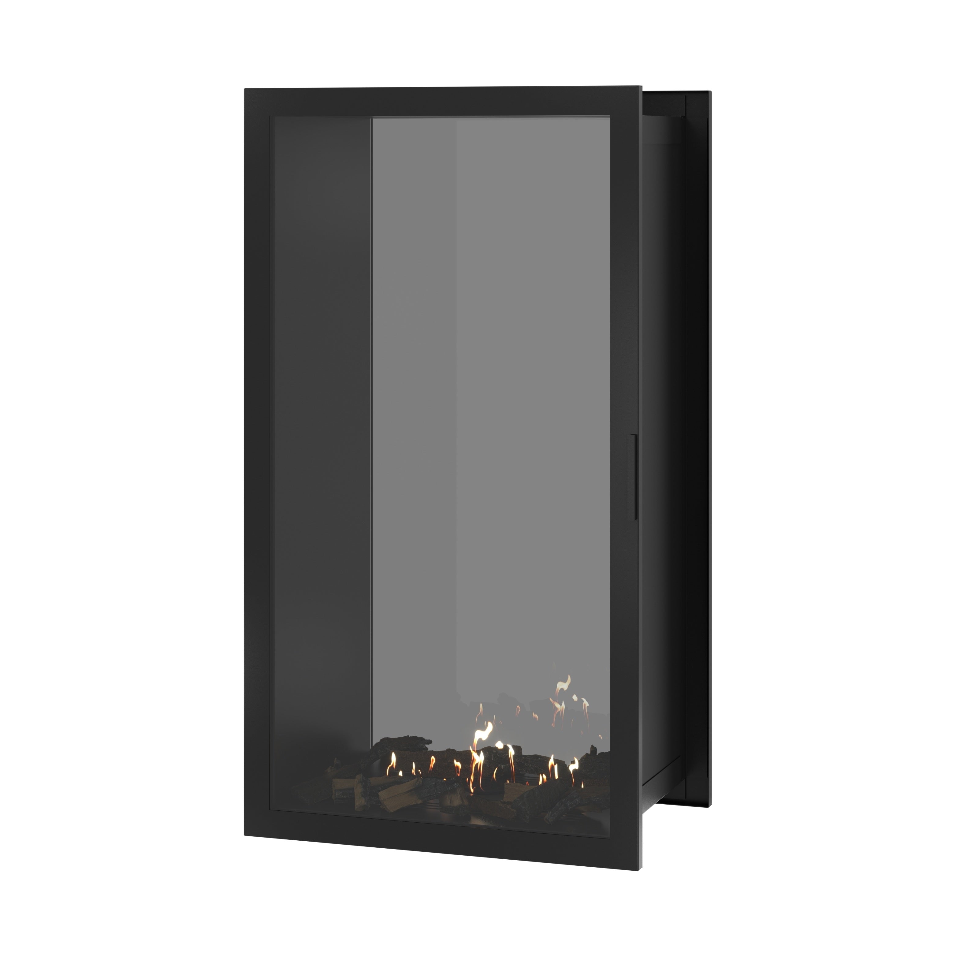 Image of Fame Vertical See-Through Fireplace Full Glass 80 x 160 cm