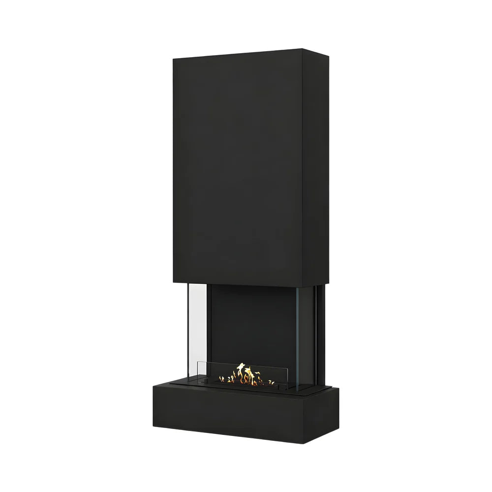 Holly Wall Mounting Fireplace Black H180 cm