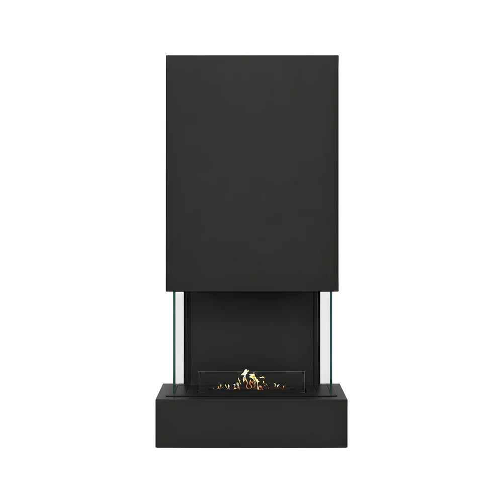 Holly Wall Mounting Fireplace Black H180 cm