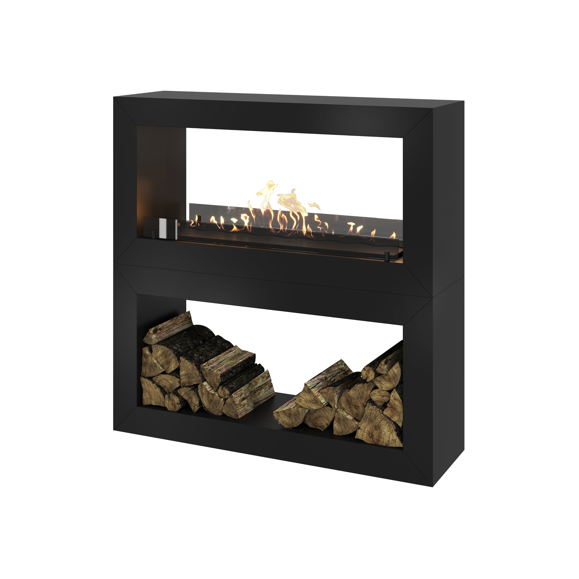 Home Room Divider See-through Fireplace 120 cm